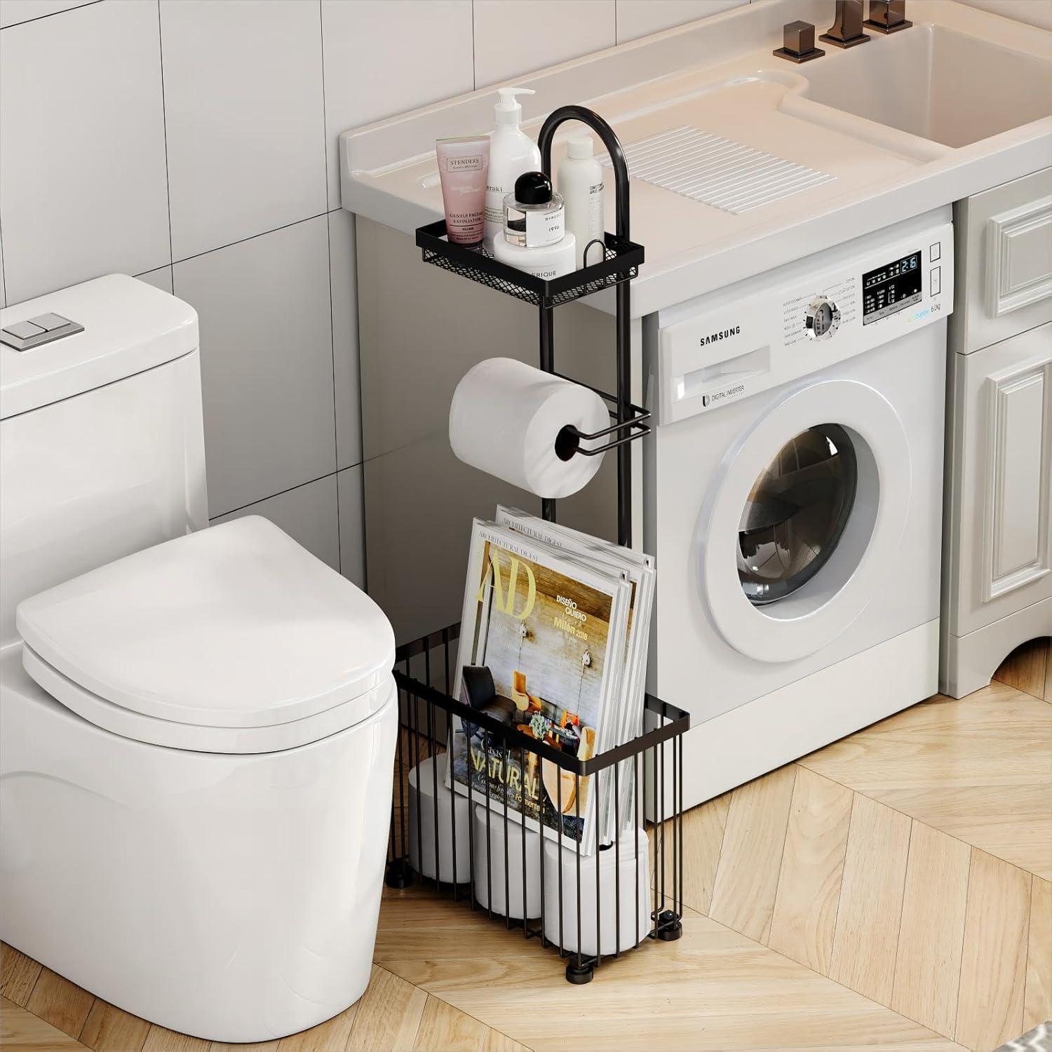 Soporte de Papel Higiénico Independiente X-cosrack Negro 76.7cm