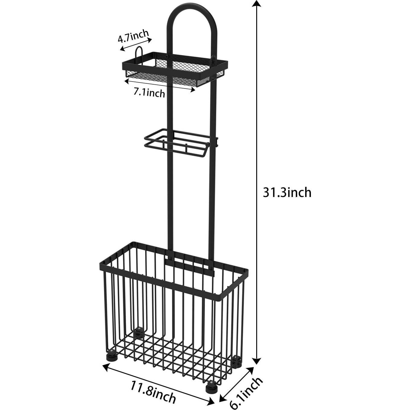 Soporte de Papel Higiénico Independiente X-cosrack Negro 76.7cm