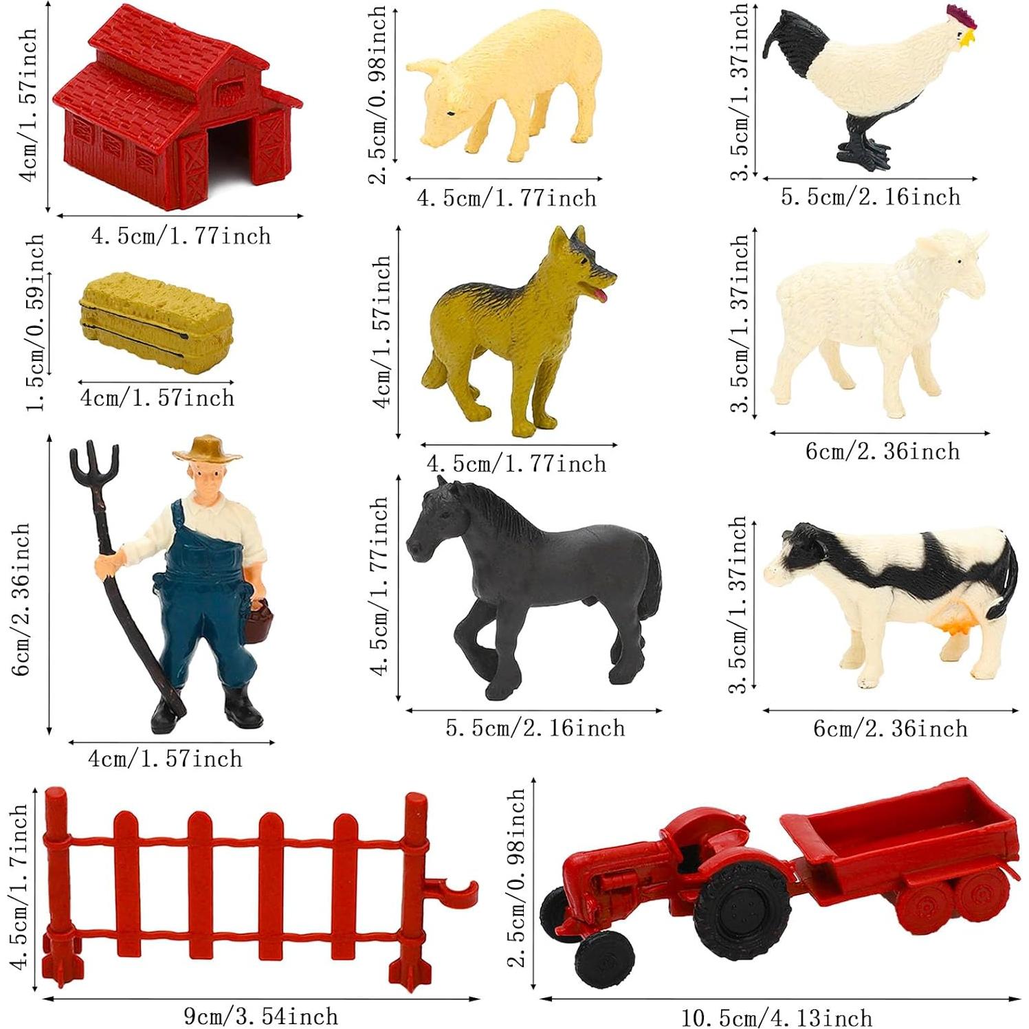 Figuras de Animales de Granja ONEST 25 Piezas Realistas