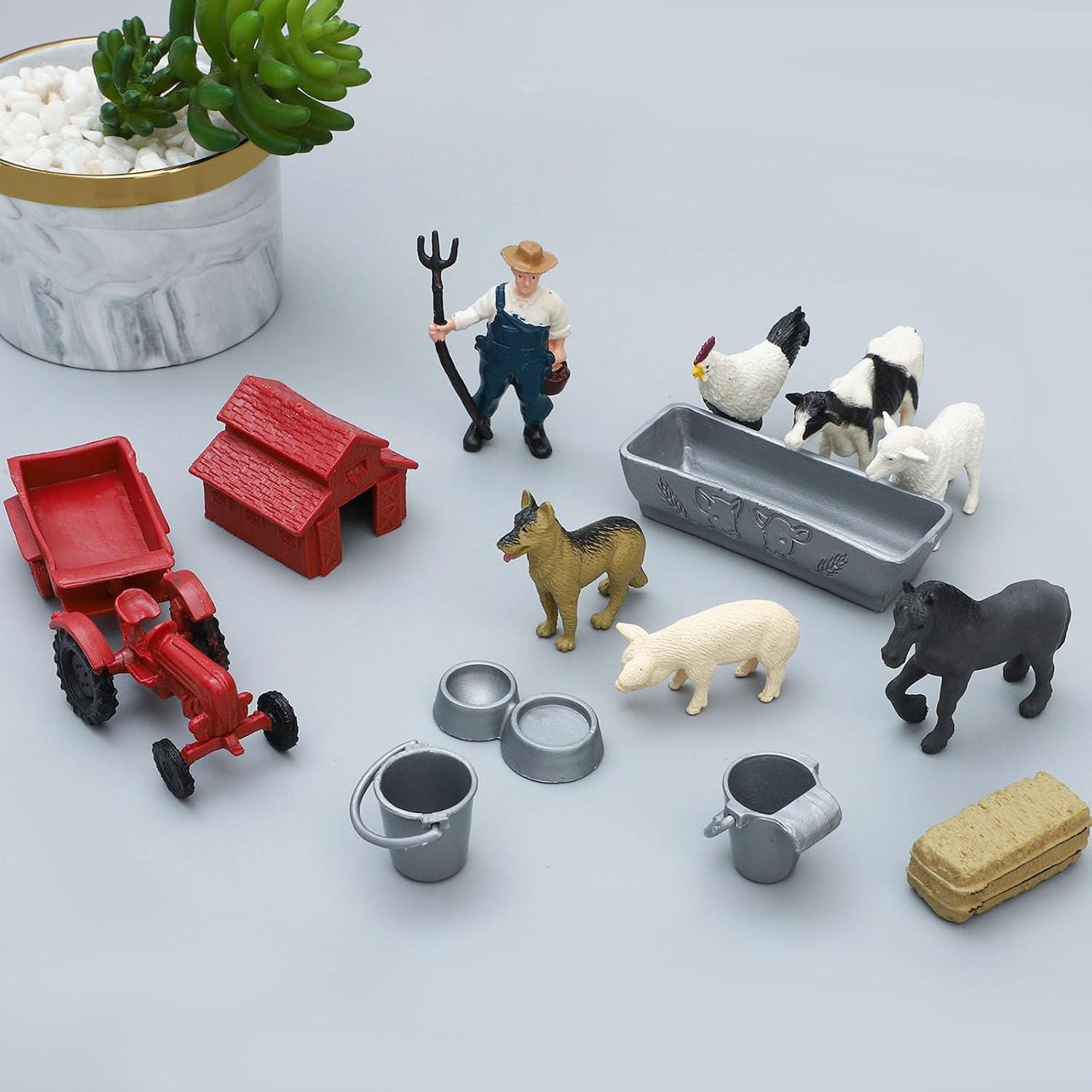 Figuras de Animales de Granja ONEST 25 Piezas Realistas