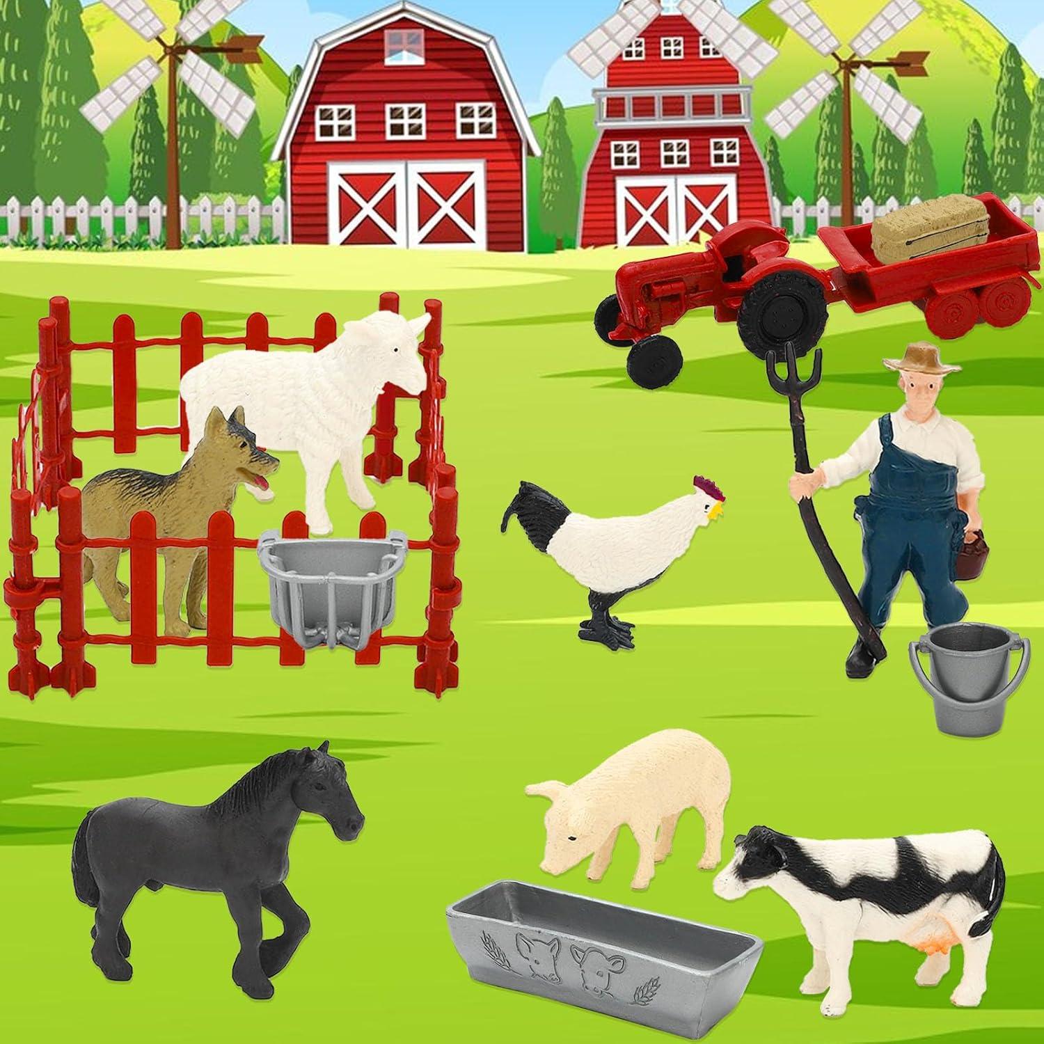 Figuras de Animales de Granja ONEST 25 Piezas Realistas