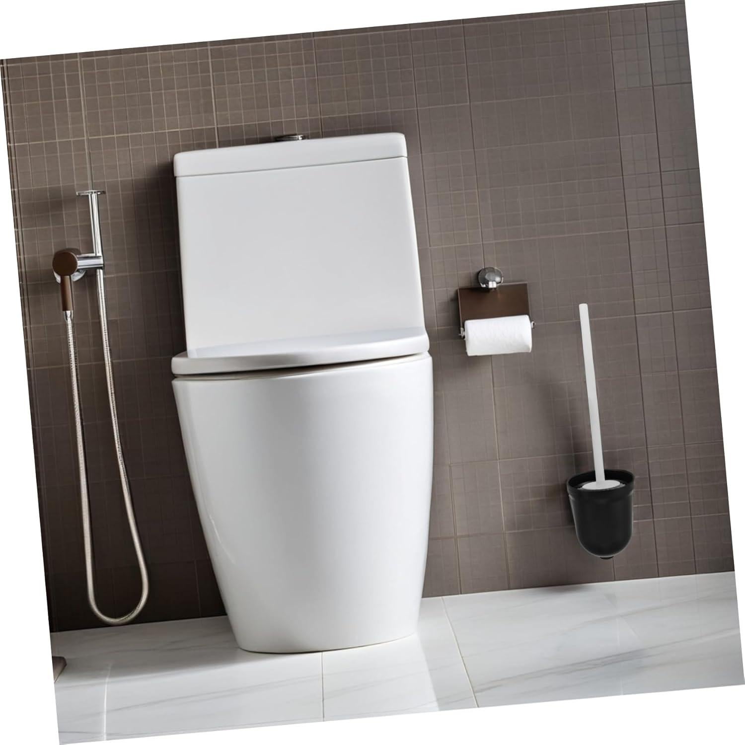 Set de 2 Cepillos de Baño SAFIGLE con Soporte Negro