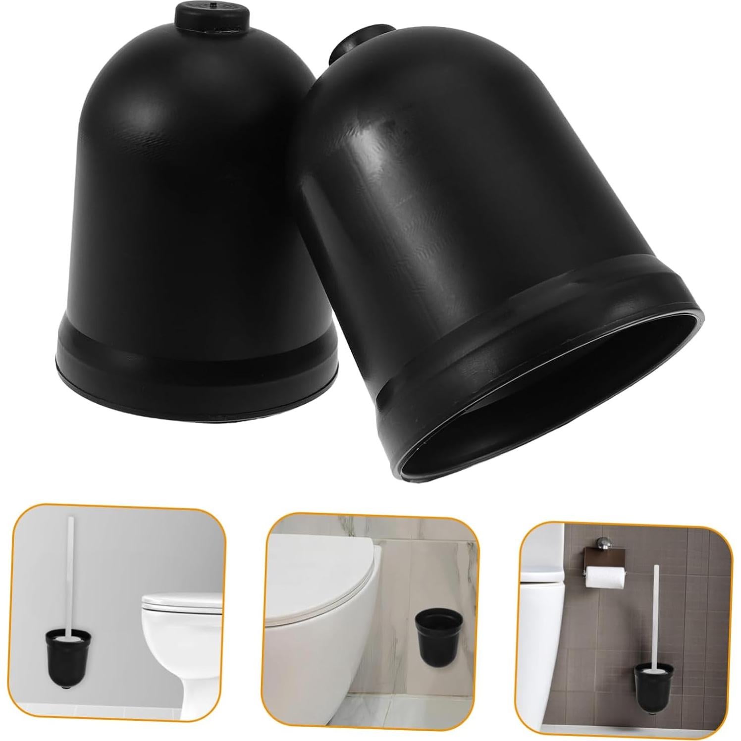 Set de 2 Cepillos de Baño SAFIGLE con Soporte Negro
