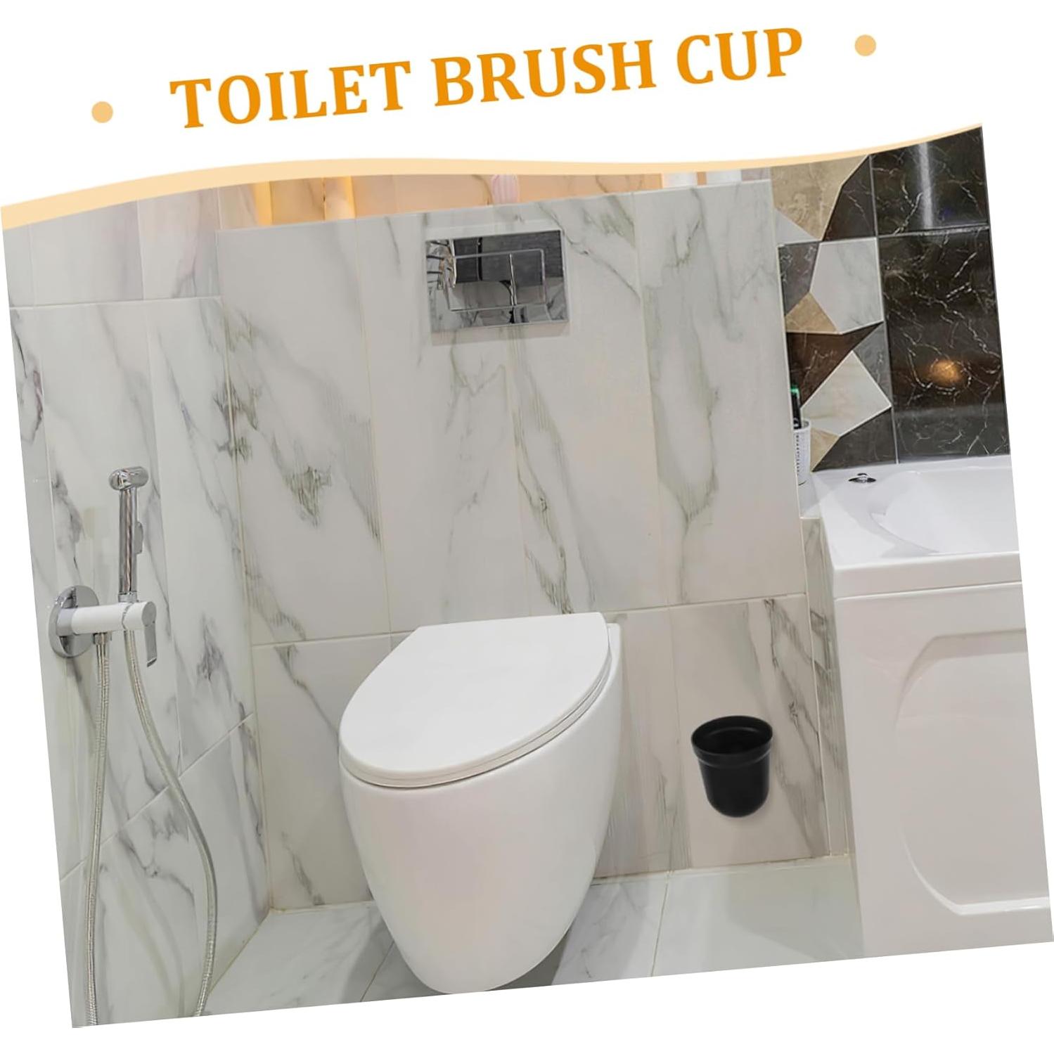 Juego de 2 Soportes para Cepillos de Inodoro DEARMAMY Negro