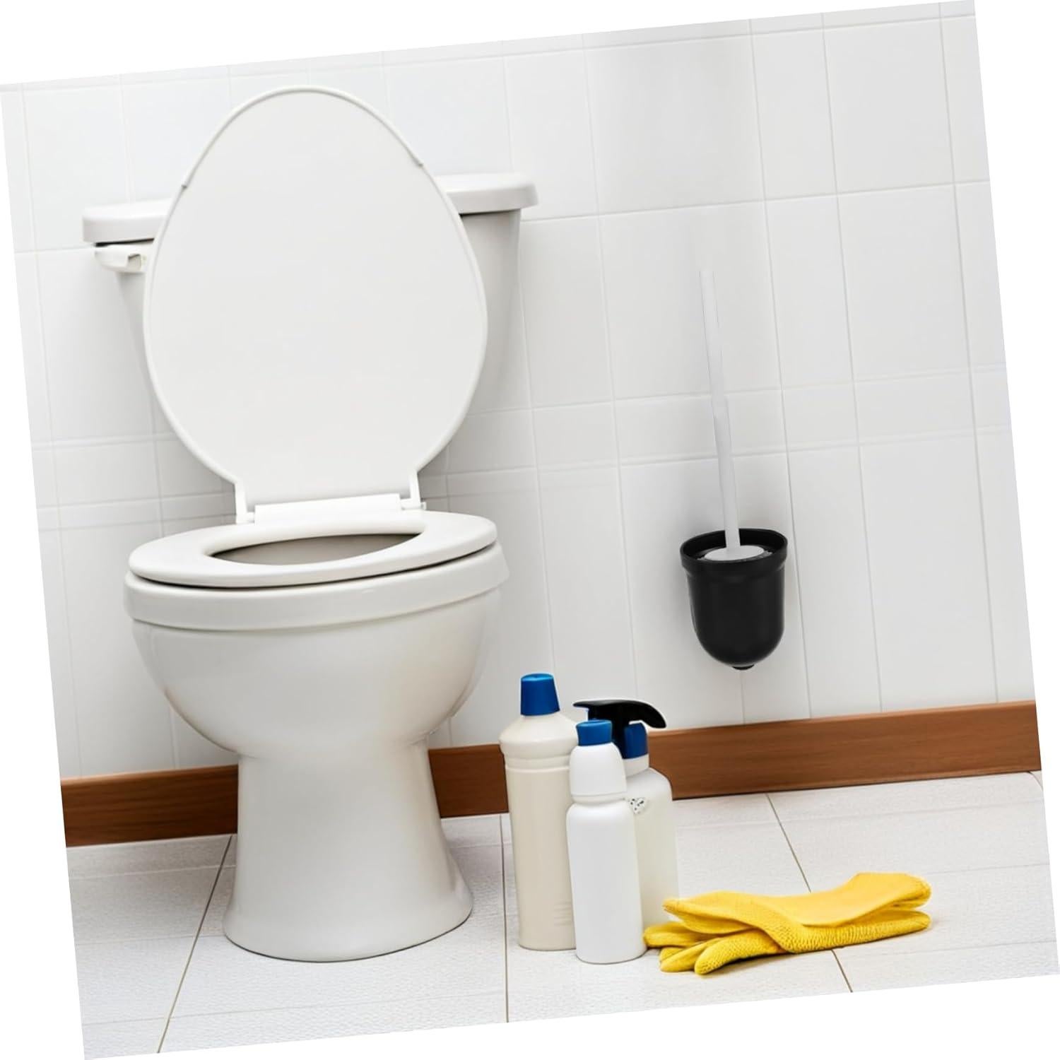 Juego de 2 Soportes para Cepillos de Inodoro DEARMAMY Negro