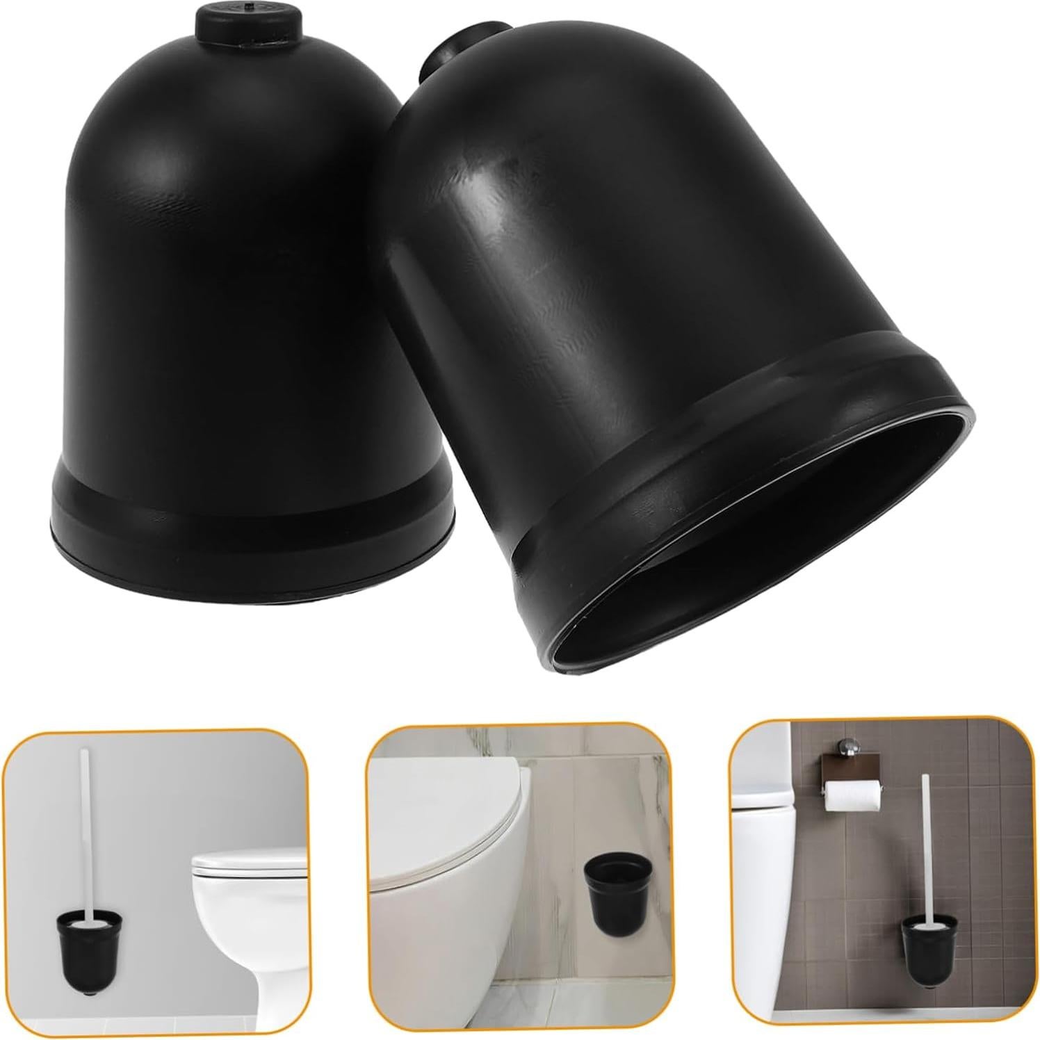 Juego de 2 Soportes para Cepillos de Inodoro DEARMAMY Negro