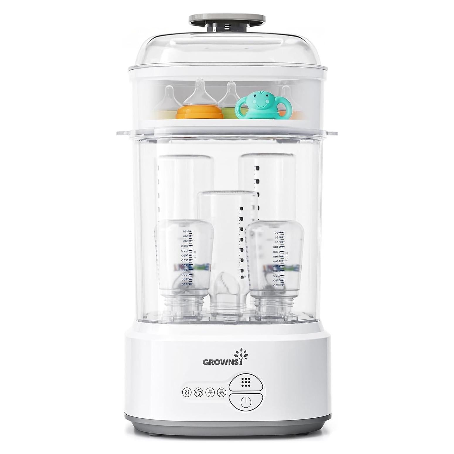Esterilizador y Secador de Botellas Grownsy, 1.57 kg, Gris