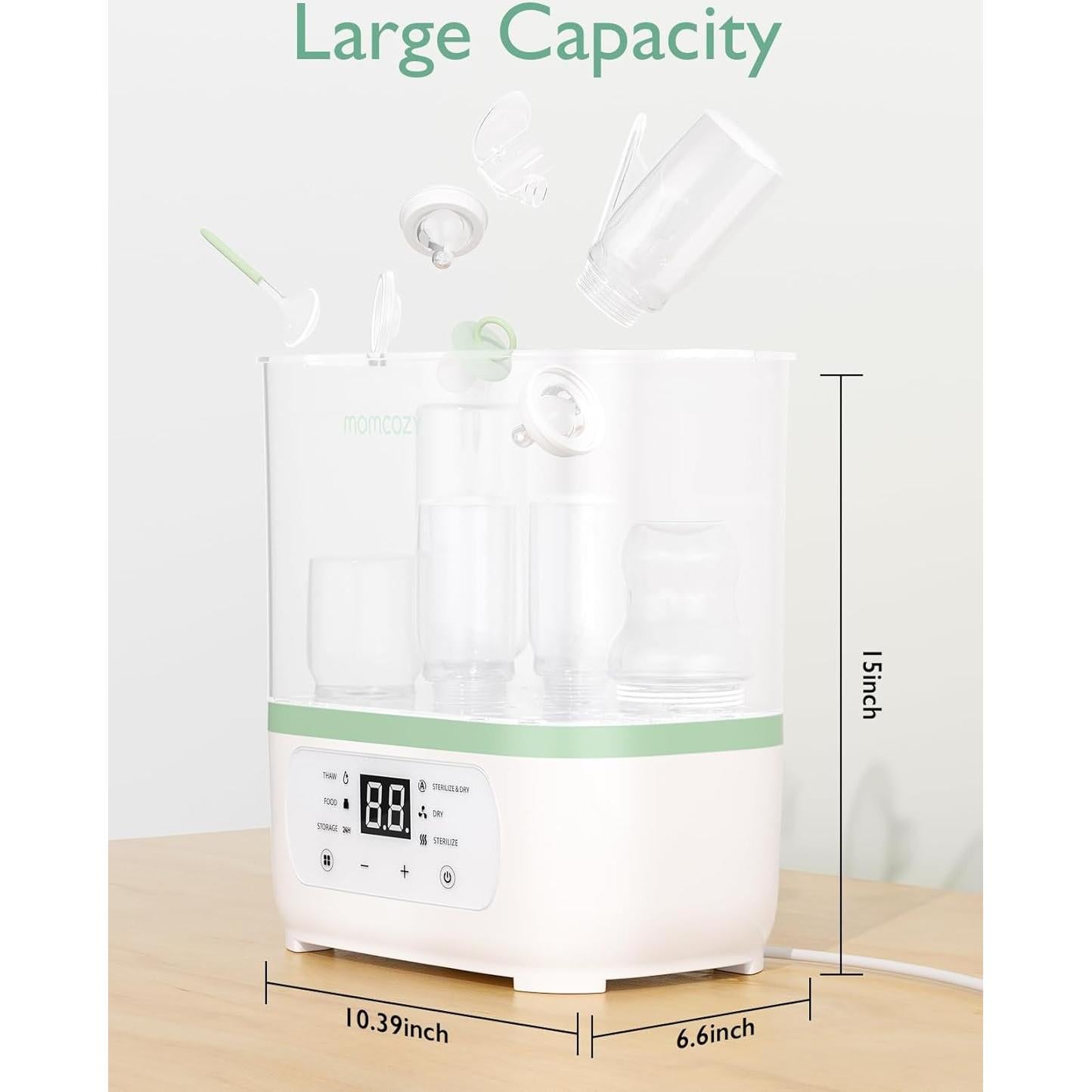 Esterilizador y Secador de Botellas Momcozy 8 en 1 2.61 kg