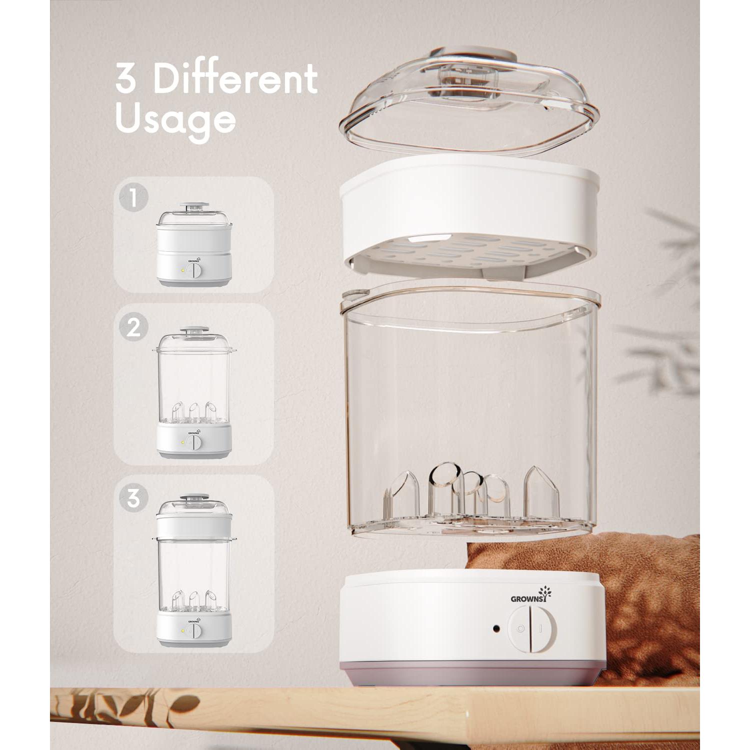 Esterilizador de Botellas Grownsy LS-B330 con Temporizador