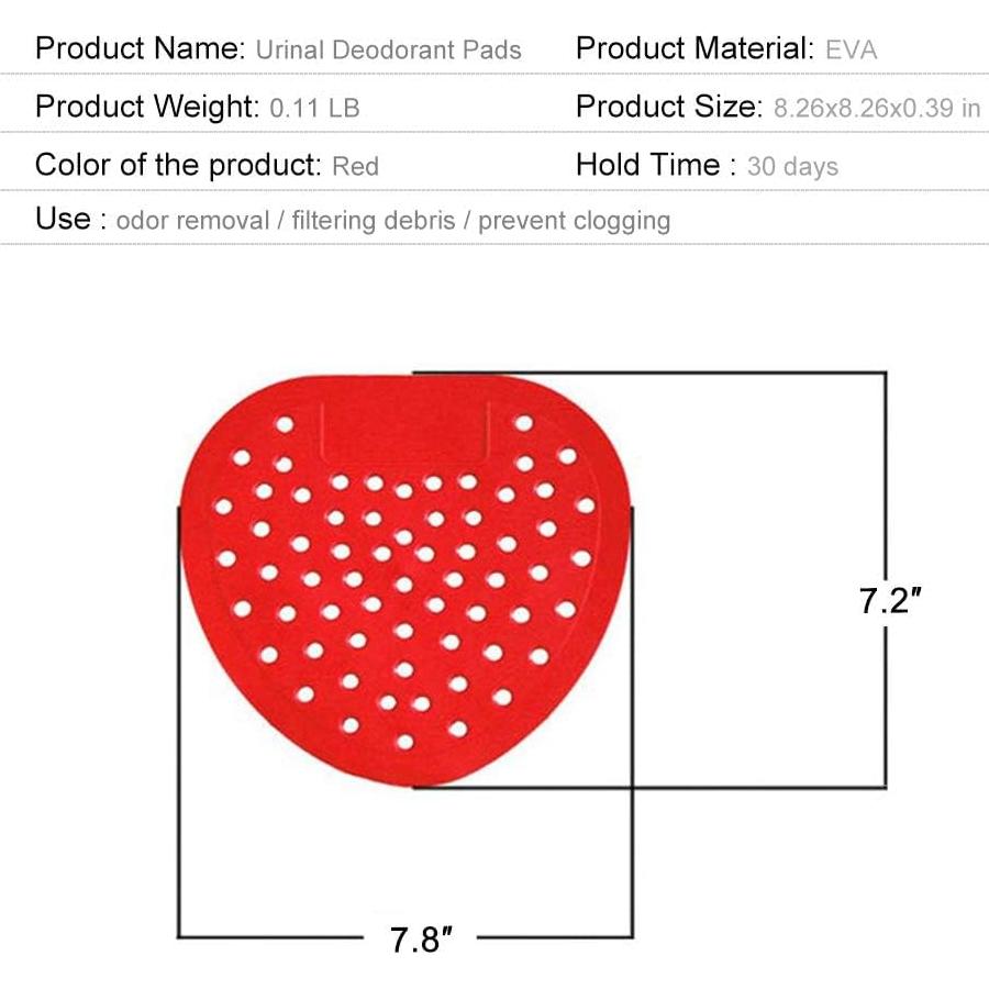 Paquete de 20 Pantallas Desodorantes Tylu para Orinal Aroma Cereza