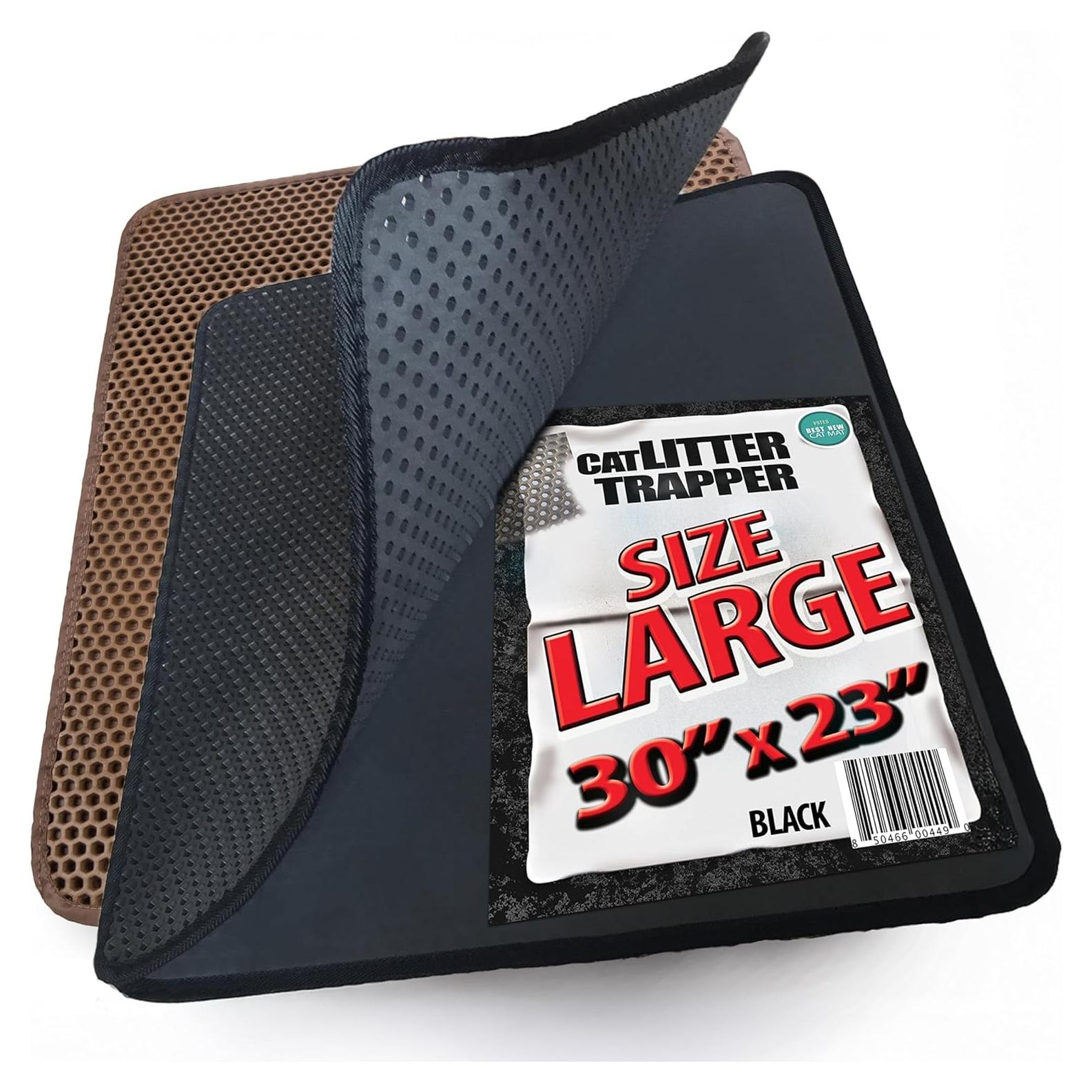 Alfombrilla Grande para Arena de Gato iPrimio 76.2x58.4 cm Negra