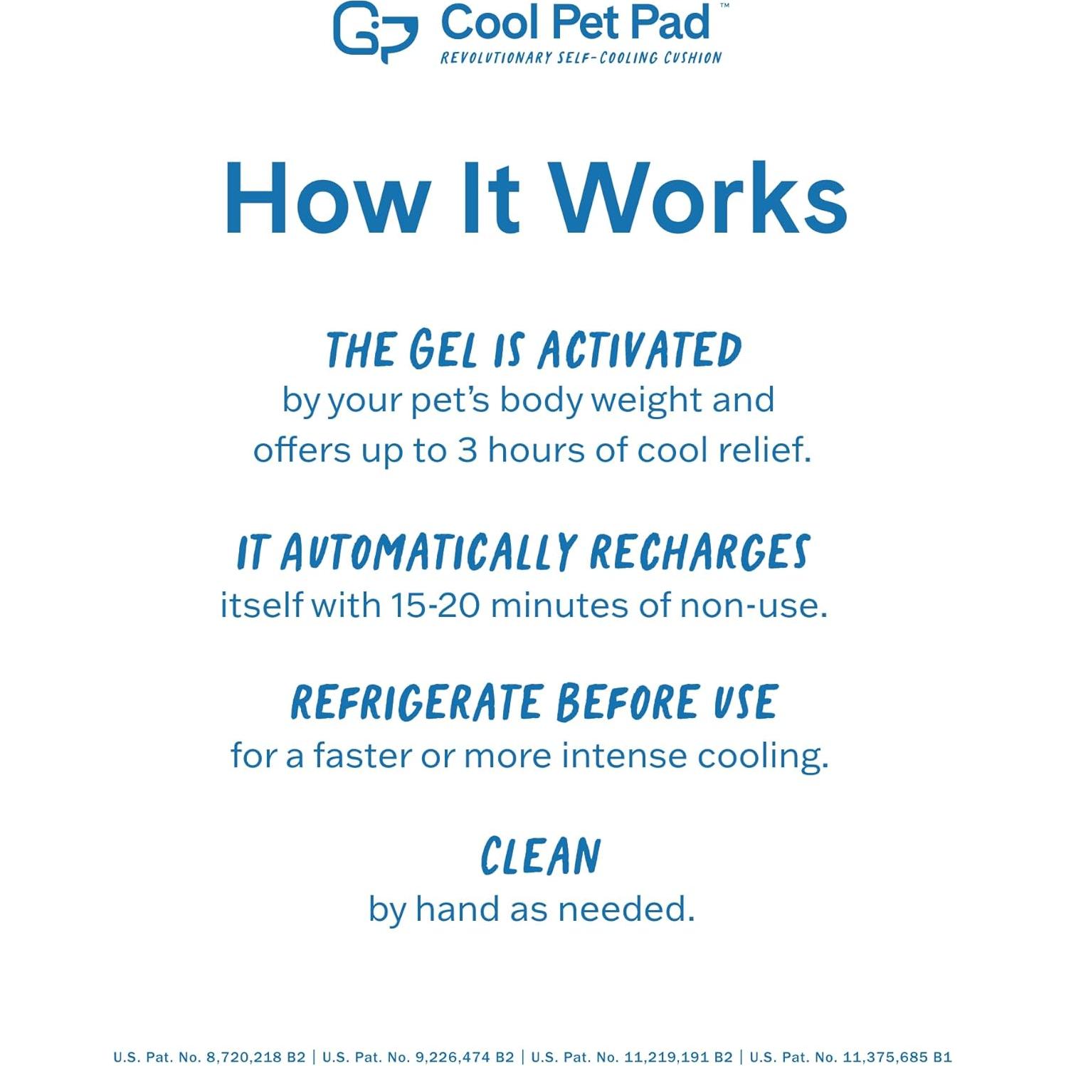Almohadilla Fresca para Mascotas The Green Pet Shop Mediana Azul - Gel Autocoolante para Perros y Gatos 9.5-20.4 kg