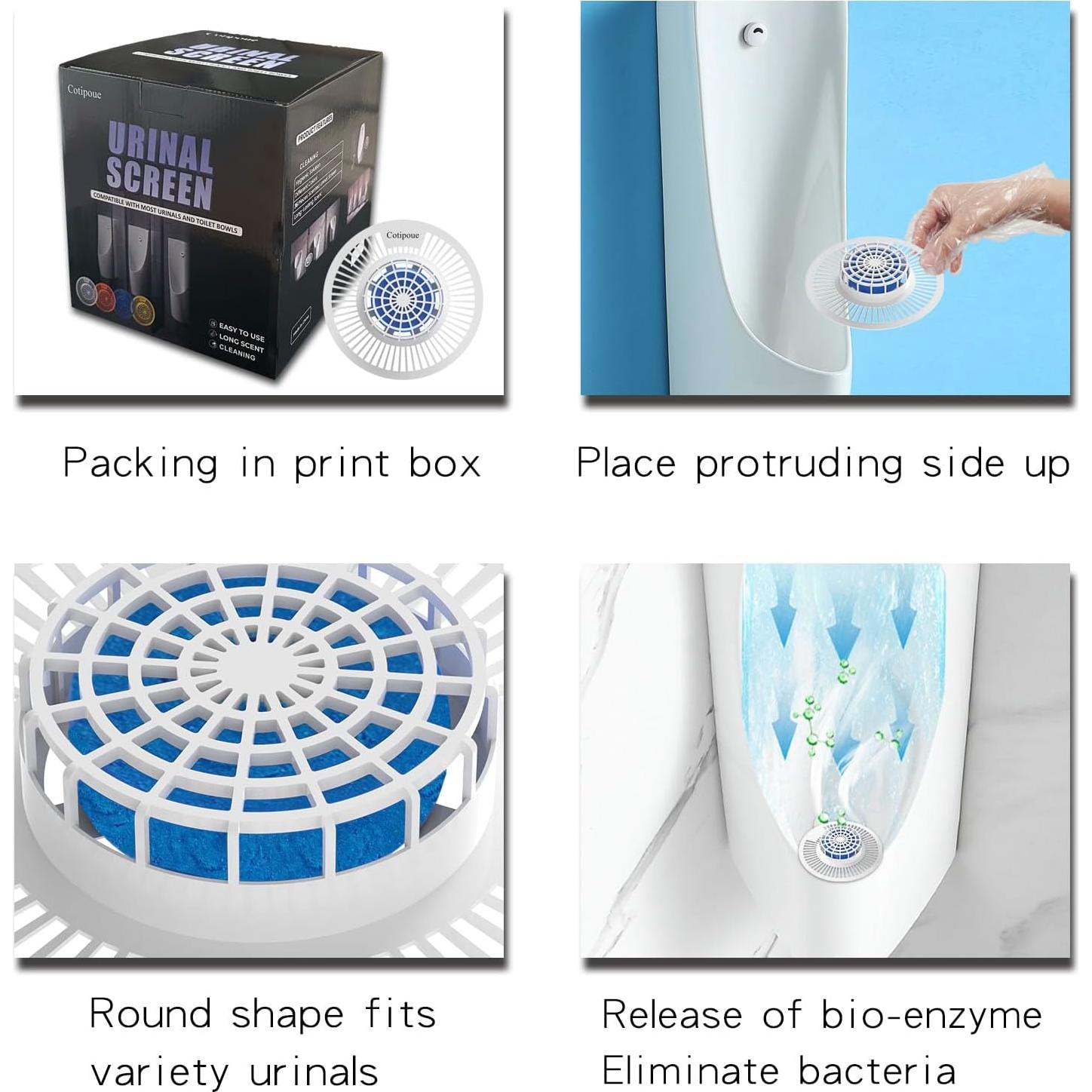 Desodorante de Pantalla de Urinal Cotipoue 36 Paquete Brisa Oceánica