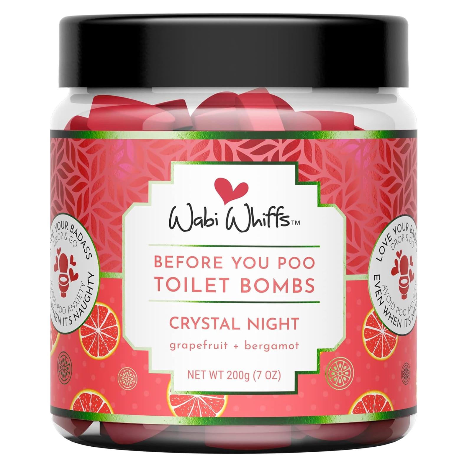 Bolas efervescentes para inodoro Wabi Whiffs Noche de cristal 60 unidades