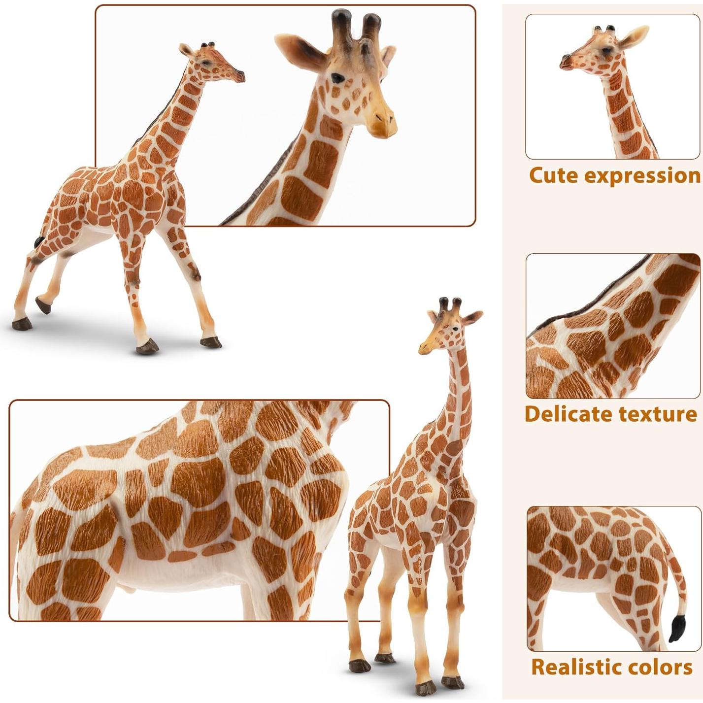 Juego de Figuras de Jirafa EYSCOTA 4 PCS Realistas