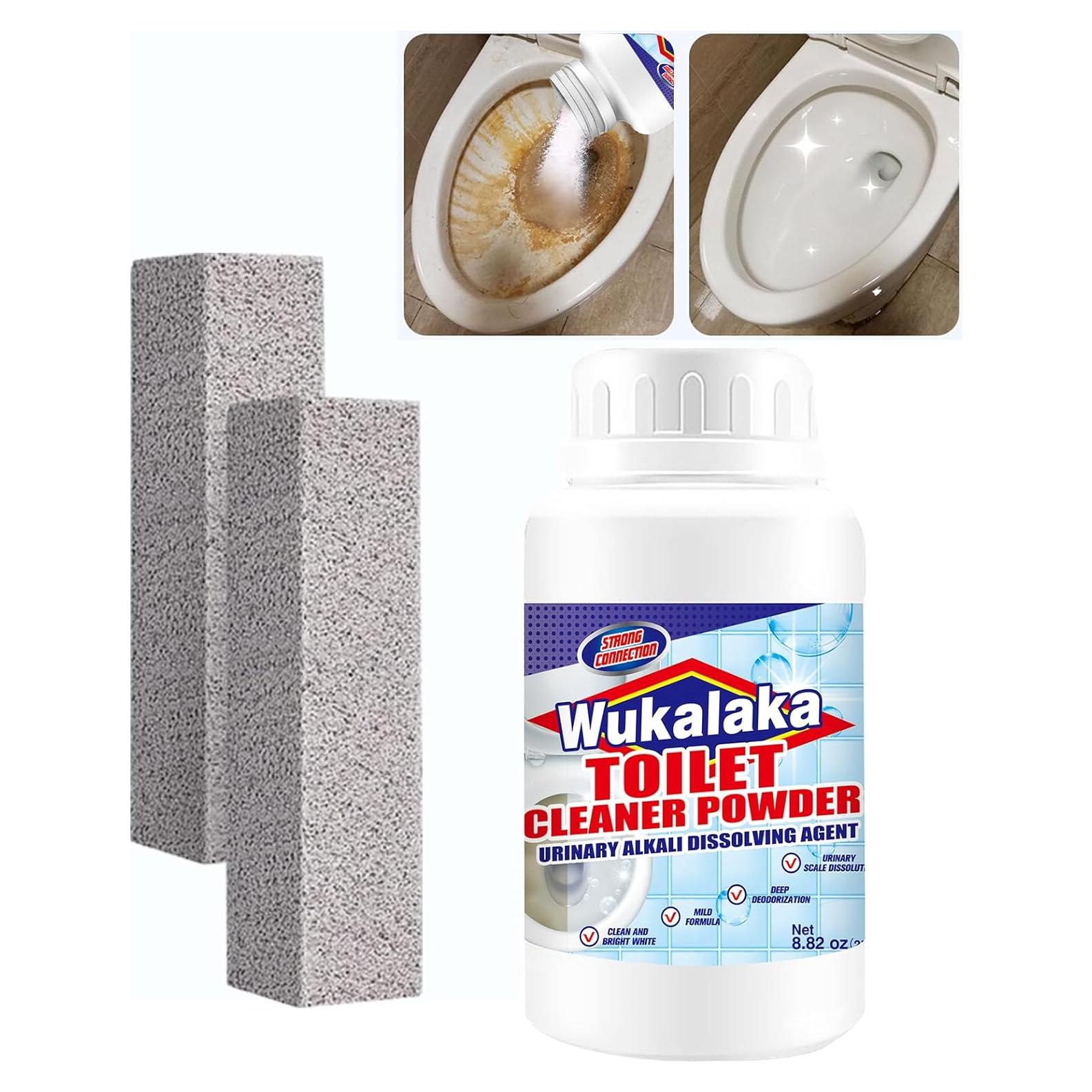 Piedra Pómez Natural WUKALKA para Limpiar Inodoros - 2 Piezas