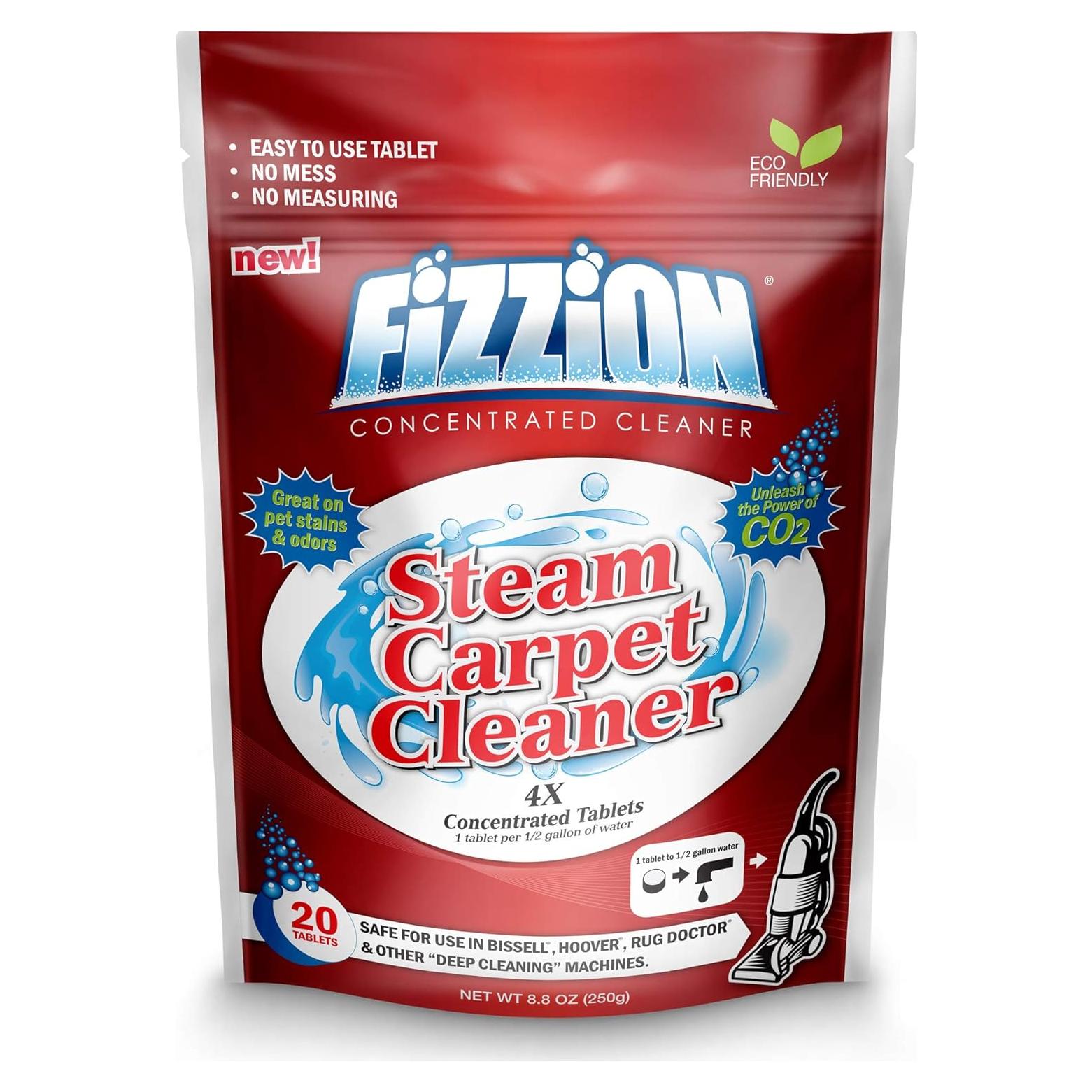 Tabletas Limpiadoras Fizzion Clean para Alfombras a Vapor - 20 Unidades
