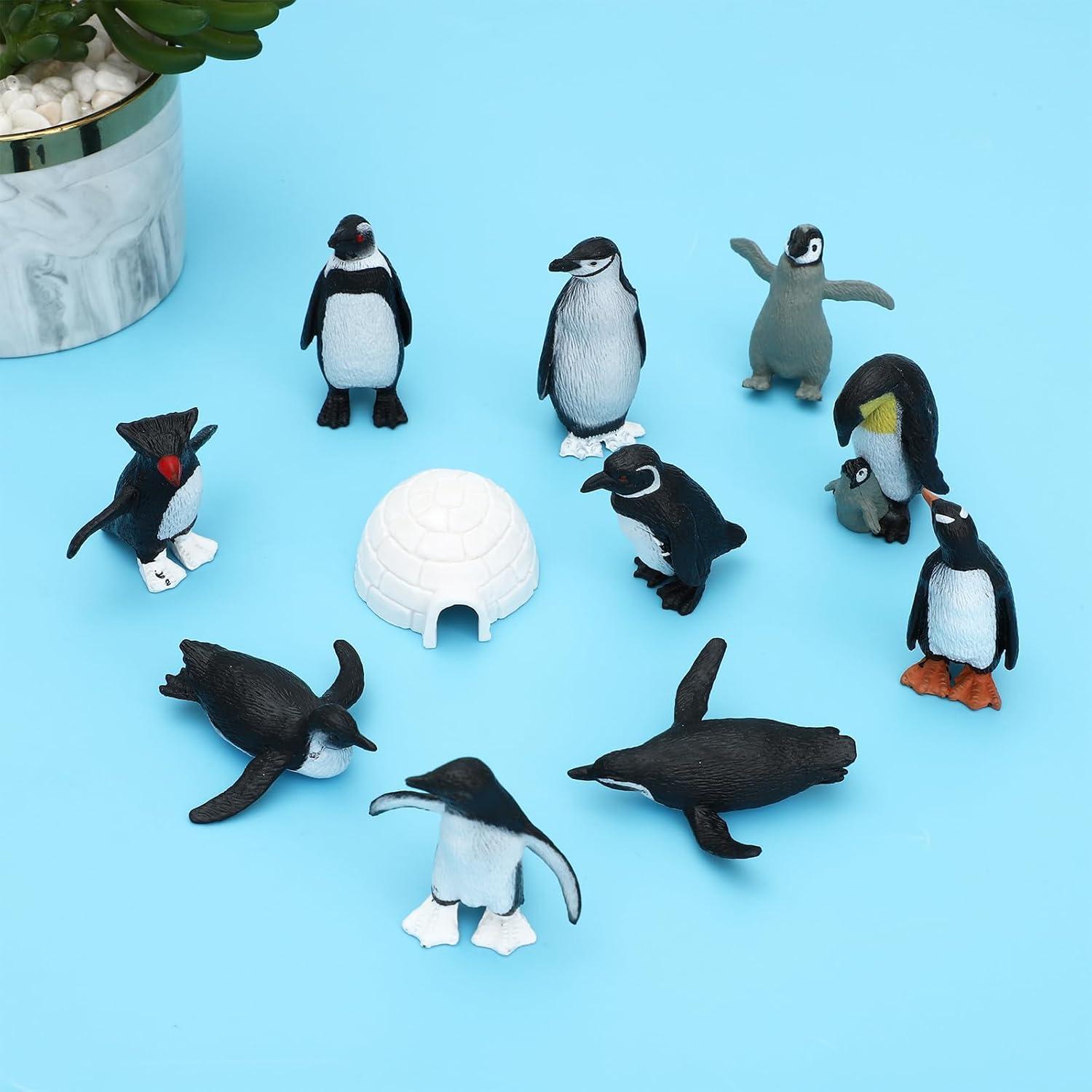 Juego de Figuras de Pingüinos ONEST - 11 Piezas Realistas