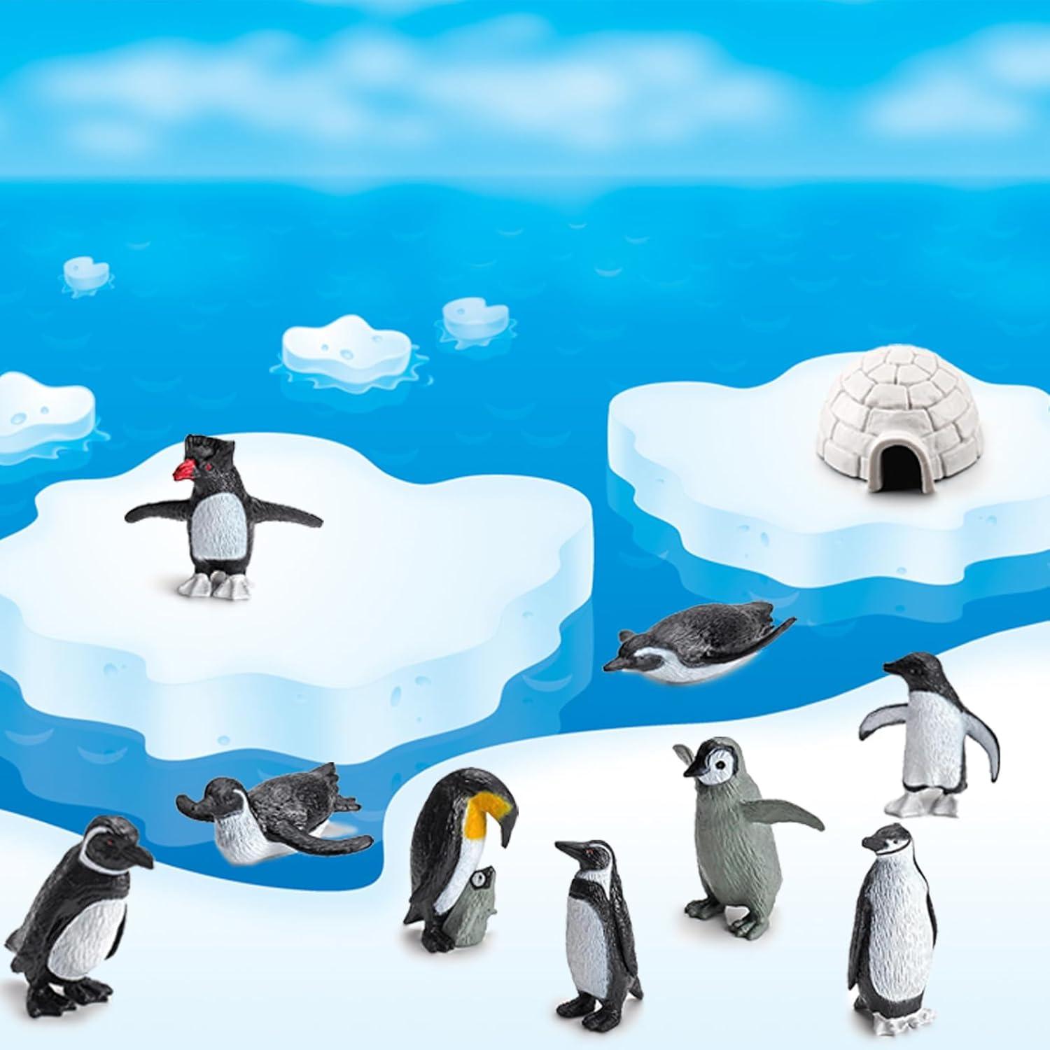 Juego de Figuras de Pingüinos Mini ONEST 11 Piezas Realistas