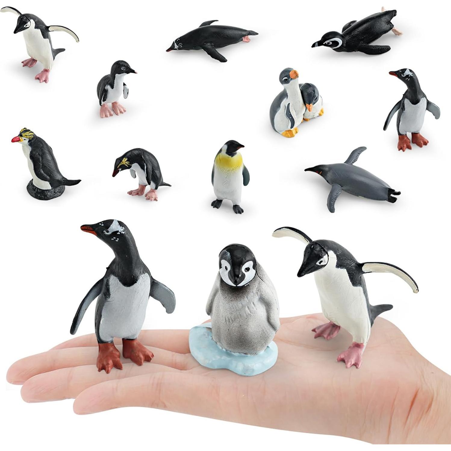 Conjunto 19 Figuras de Pingüinos ONEST Juguetes Realistas