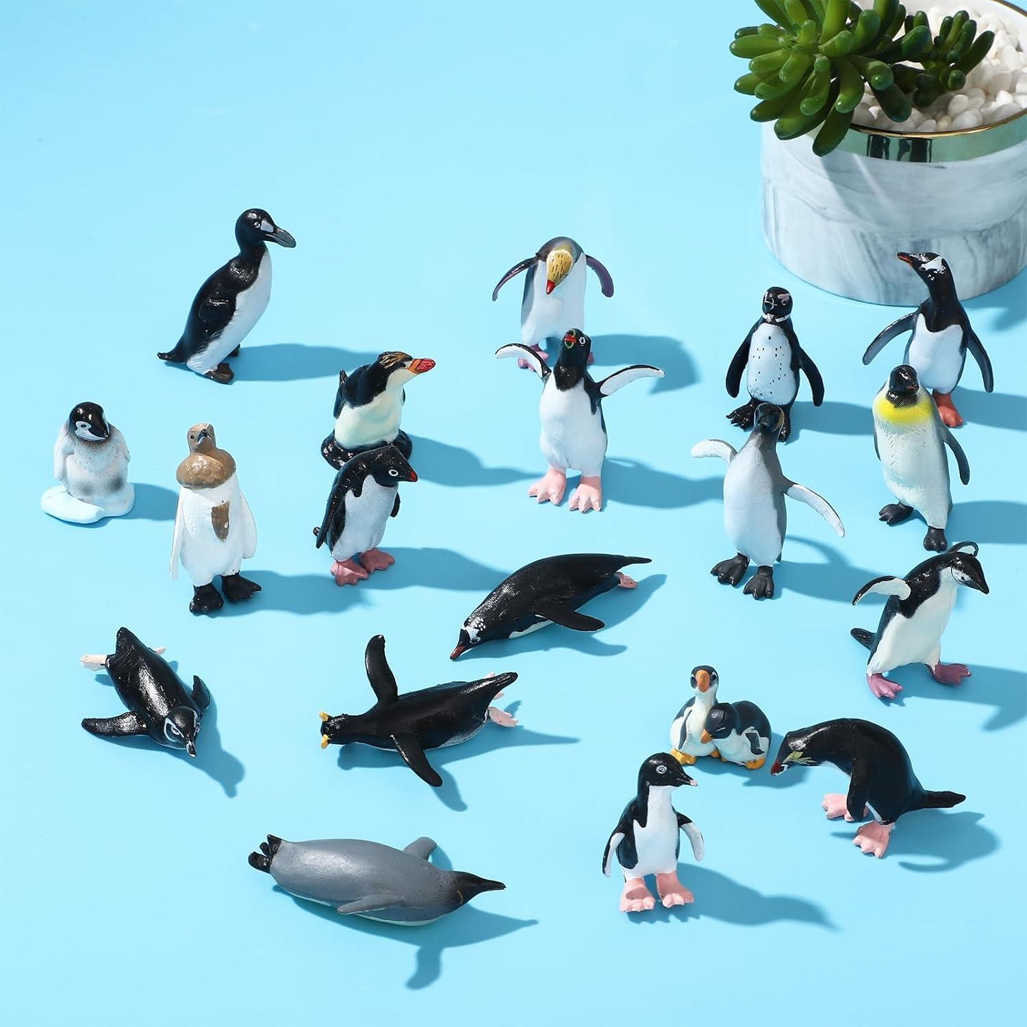 Conjunto 19 Figuras de Pingüinos ONEST Juguetes Realistas