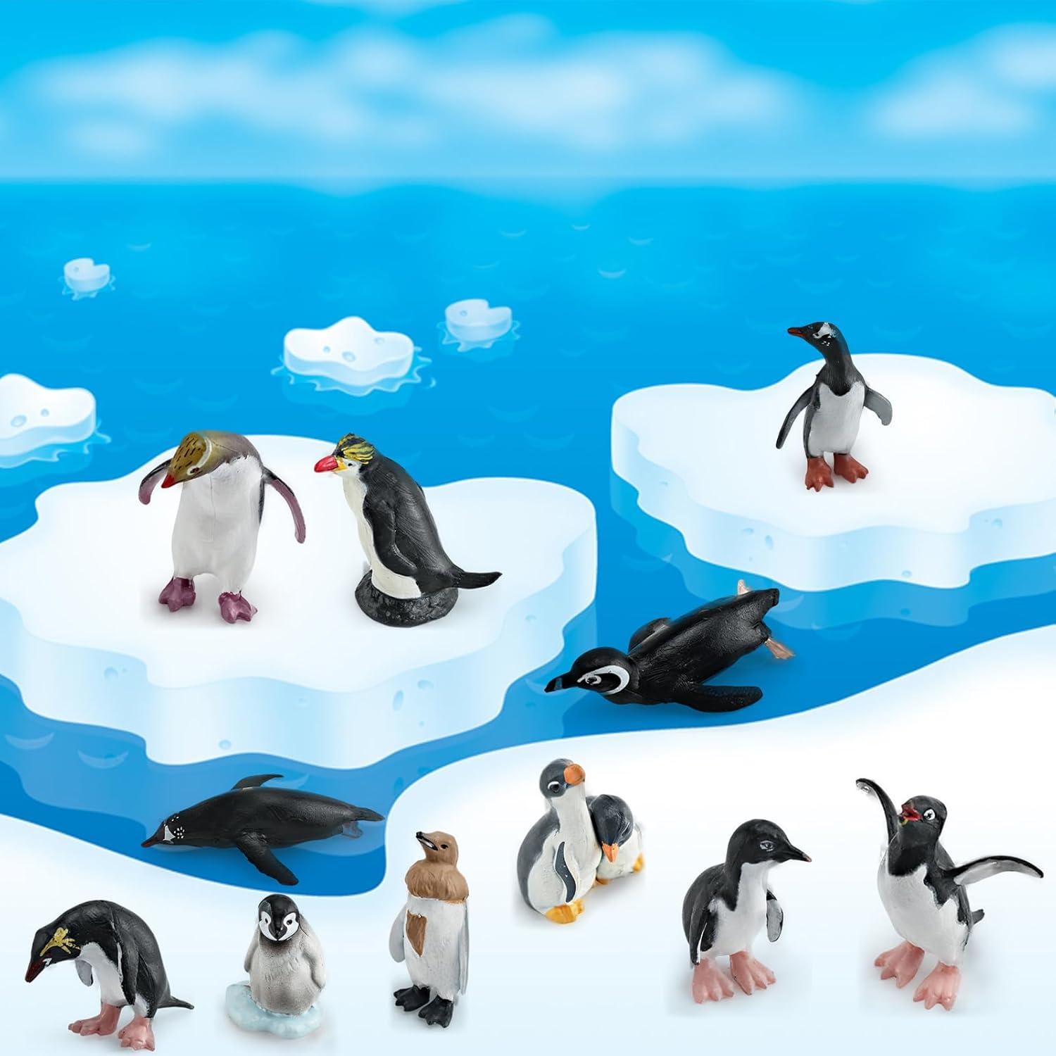 Conjunto 19 Figuras de Pingüinos ONEST Juguetes Realistas