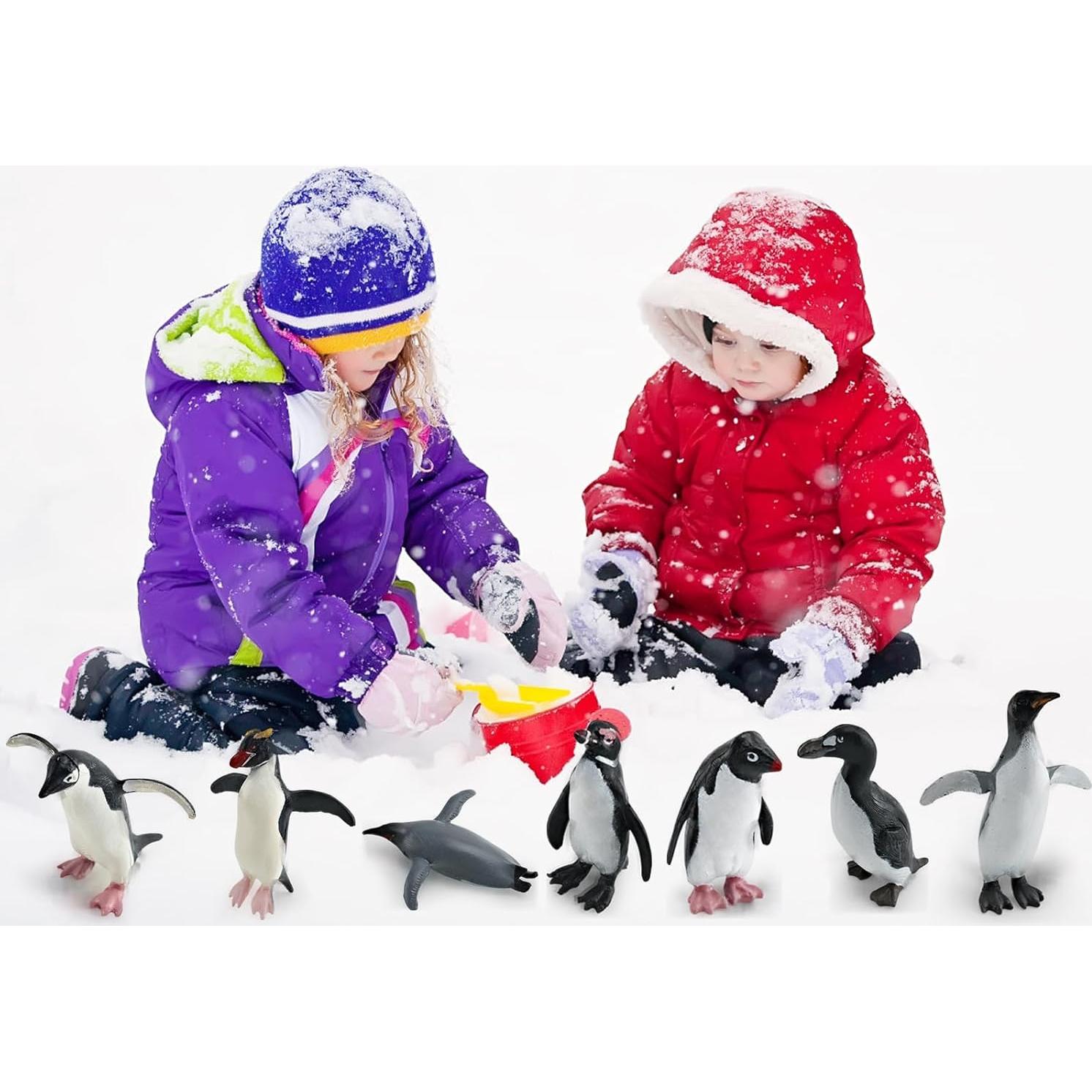 Conjunto 19 Figuras de Pingüinos ONEST Juguetes Realistas