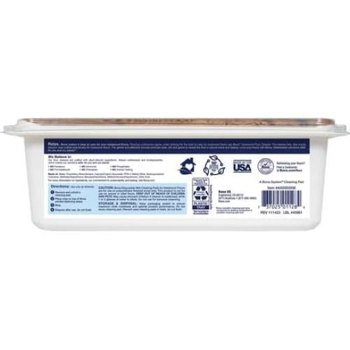 Paños Desechables Bona para Limpieza Húmeda de Pisos de Madera - 12 Paños