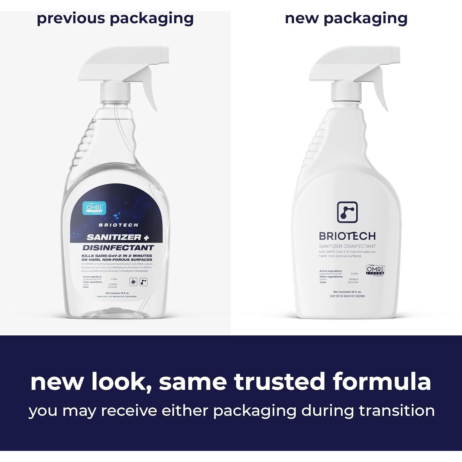 Desinfectante Spray Hipocloroso Briotech 946 ml - Elimina 99.99% Virus