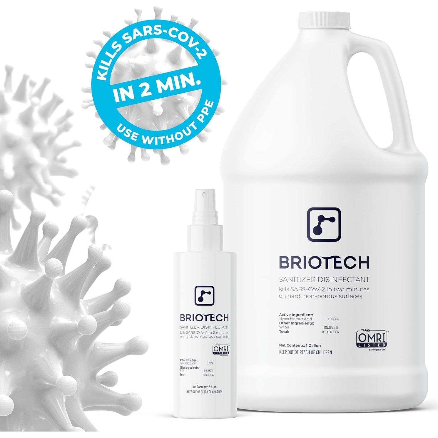 Desinfectante Spray Hipocloroso Briotech 946 ml - Elimina 99.99% Virus