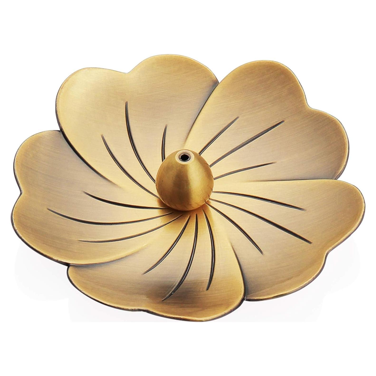 Quemador de Incienso MIUPOO de Latón Diseño Gotas de Agua