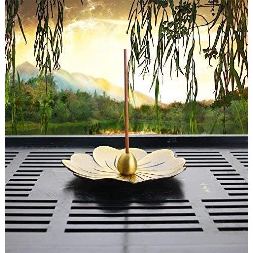 Quemador de Incienso MIUPOO de Latón Diseño Gotas de Agua