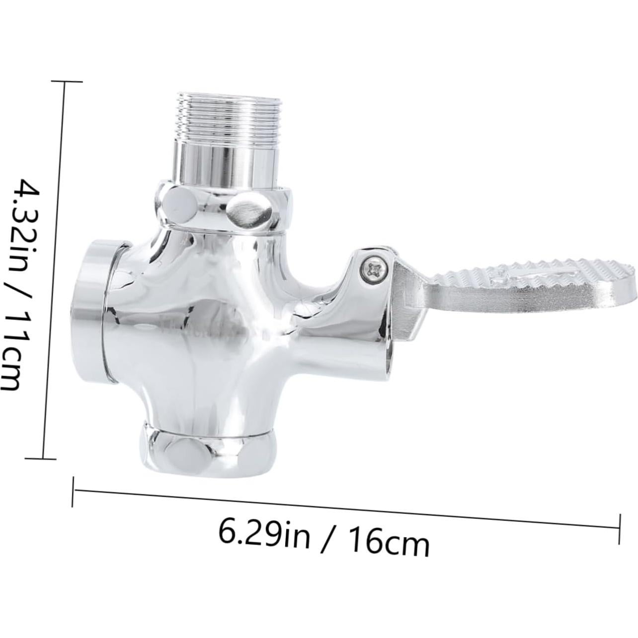 Válvula de descarga de inodoro CRILSTYLEO con pedal 16x11cm