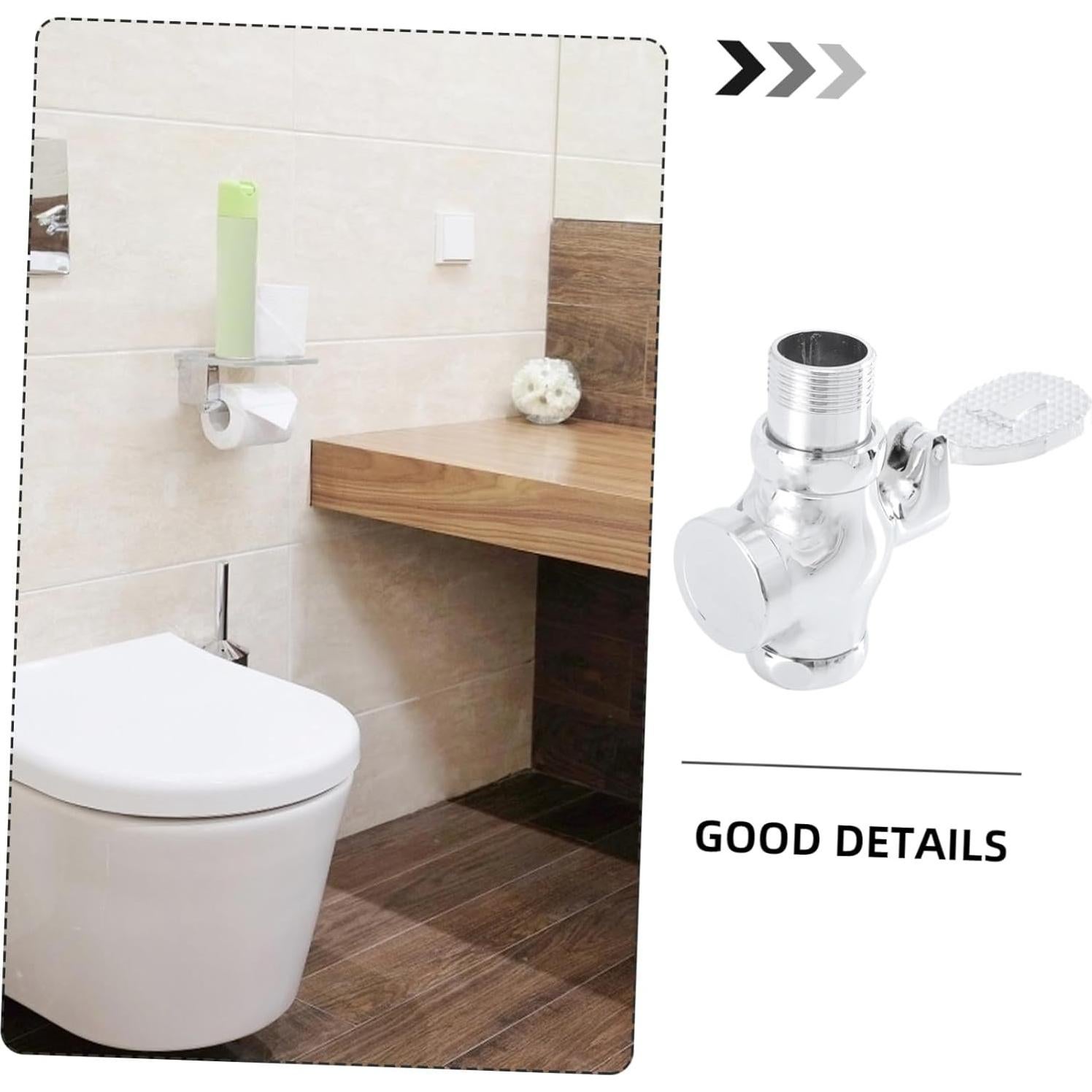 Válvula de descarga de inodoro CRILSTYLEO con pedal 16x11cm