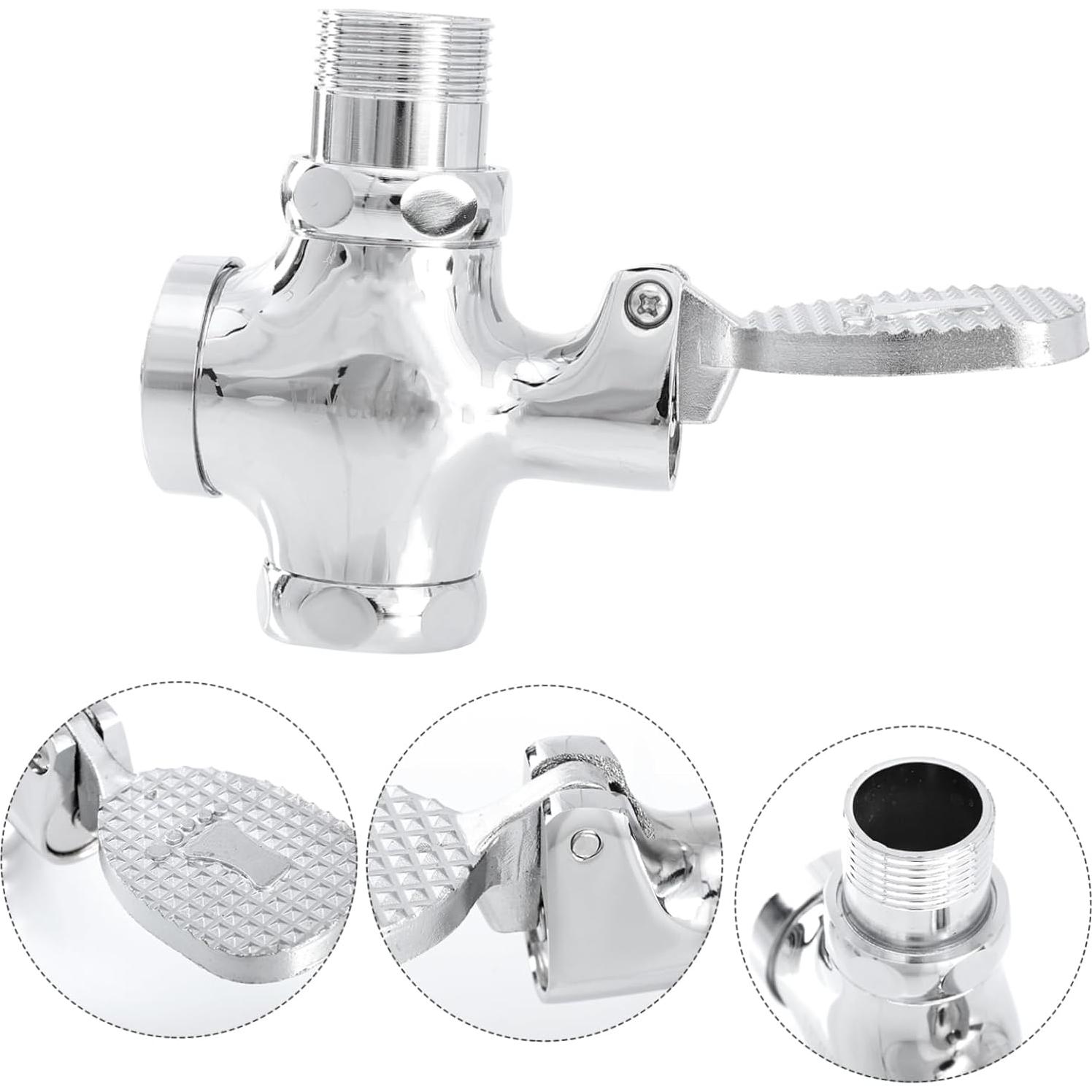 Válvula de descarga de inodoro CRILSTYLEO con pedal 16x11cm