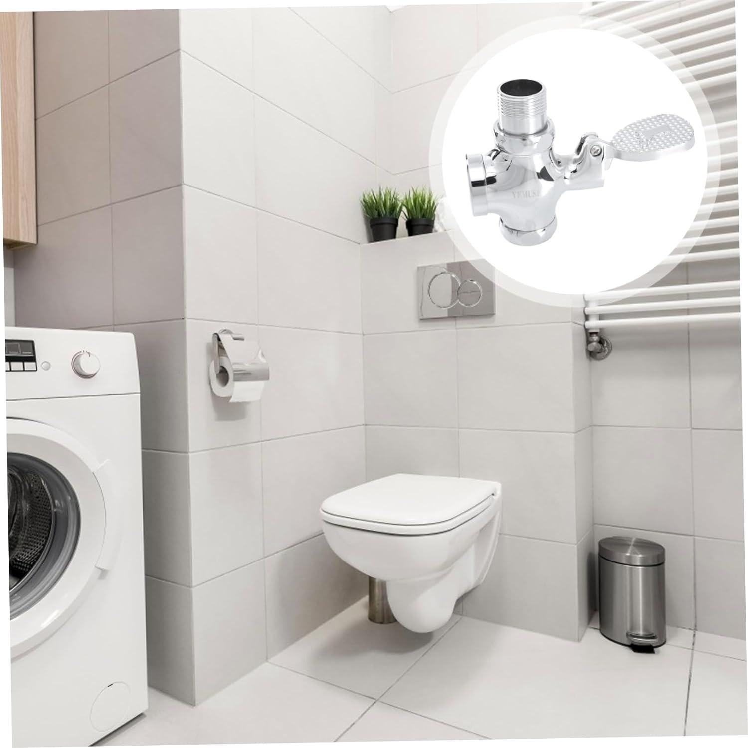 Válvula de descarga de inodoro CRILSTYLEO con pedal 16x11cm