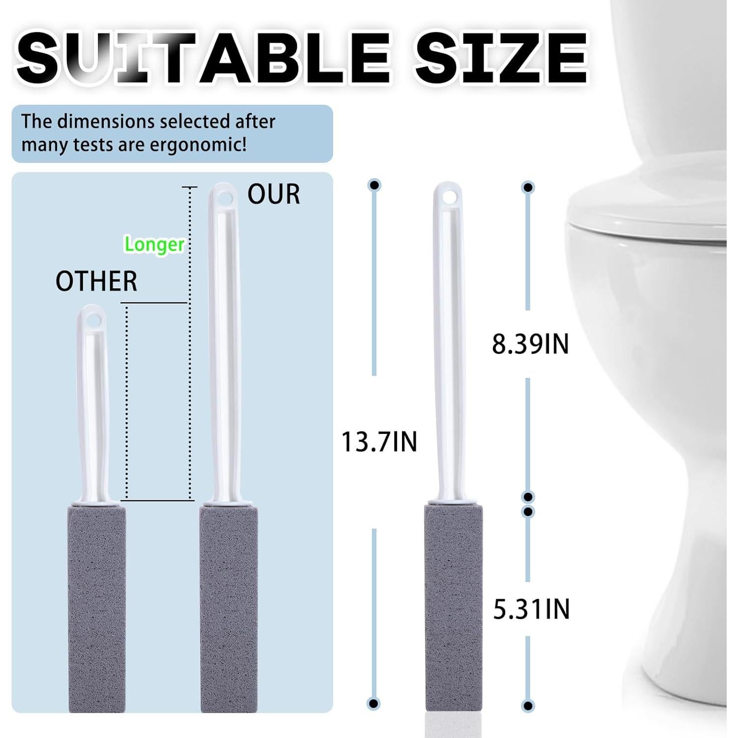 2 Piedras Pómez para Limpieza ARZQUT con Mango Largo