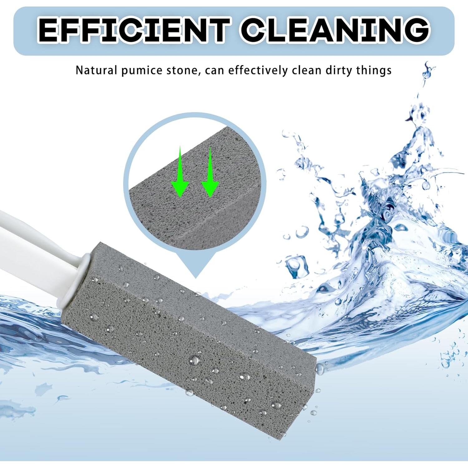 2 Piedras Pómez para Limpieza ARZQUT con Mango Largo