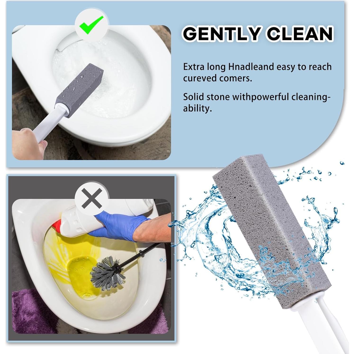 2 Piedras Pómez para Limpieza ARZQUT con Mango Largo