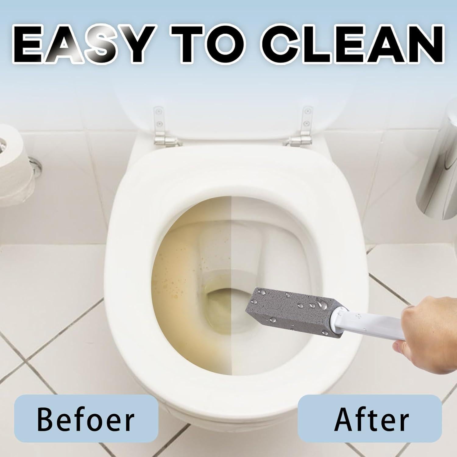 2 Piedras Pómez para Limpieza ARZQUT con Mango Largo