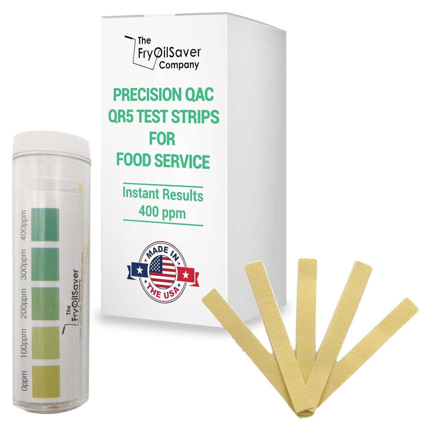 Frasco 100 Tiras Prueba Desinfectante QUAT FryOilSaver QR5