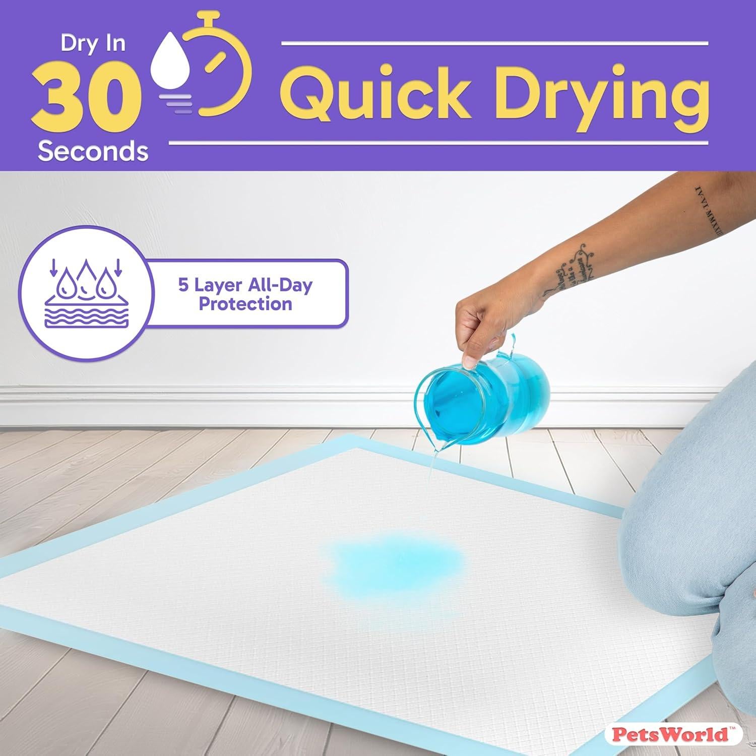 Almohadillas para Perros Extra Grandes PetsWorld 76x91 cm 50 Unidades