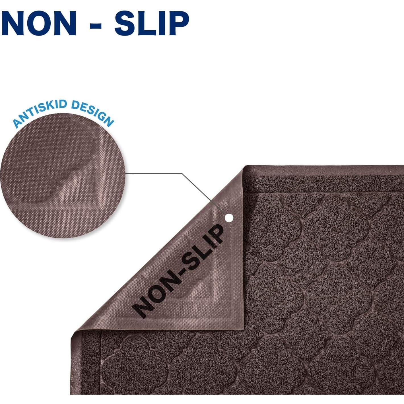 Alfombrilla para Caja de Arena WePet XXL Marrón 119x91 cm