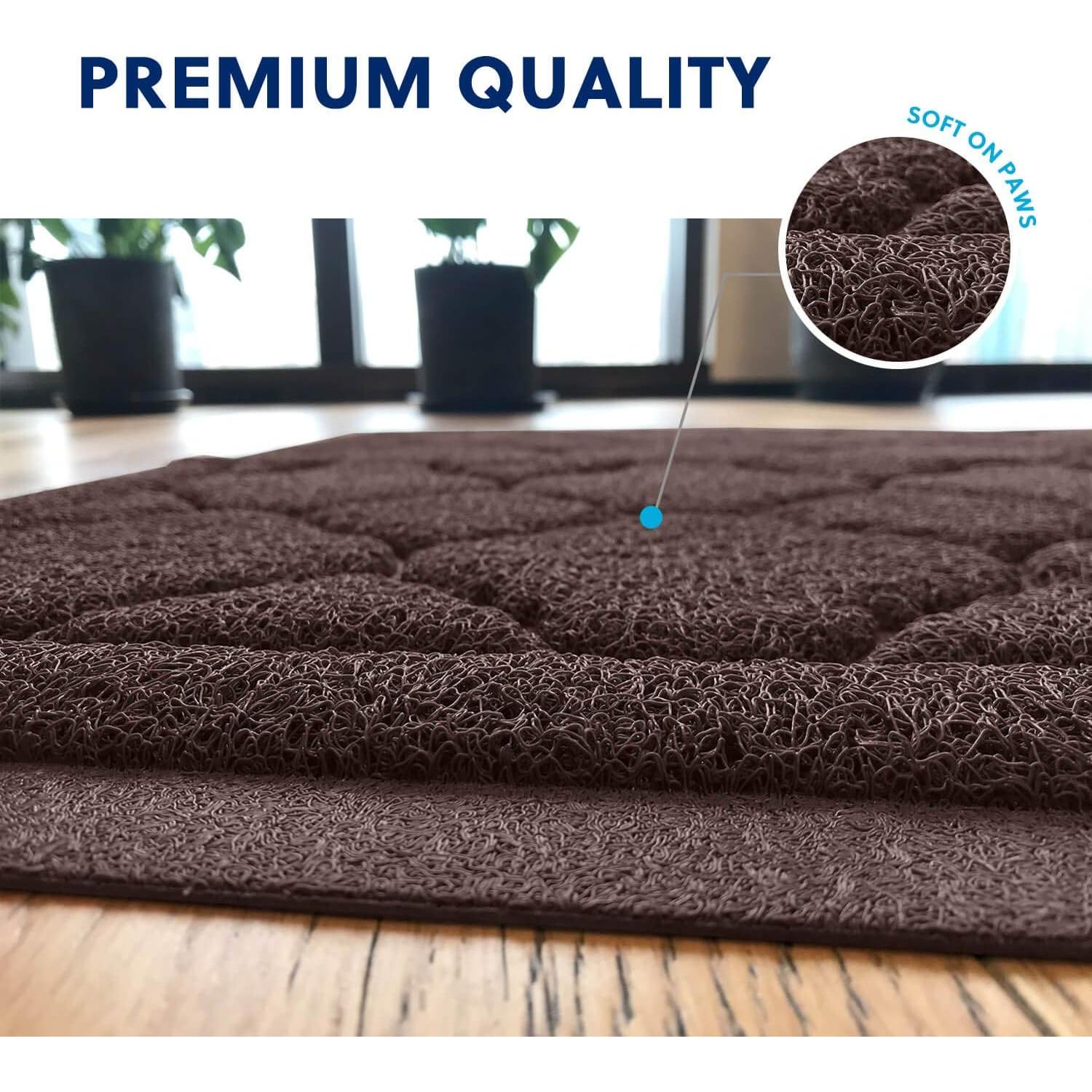 Alfombrilla para Caja de Arena WePet XXL Marrón 119x91 cm