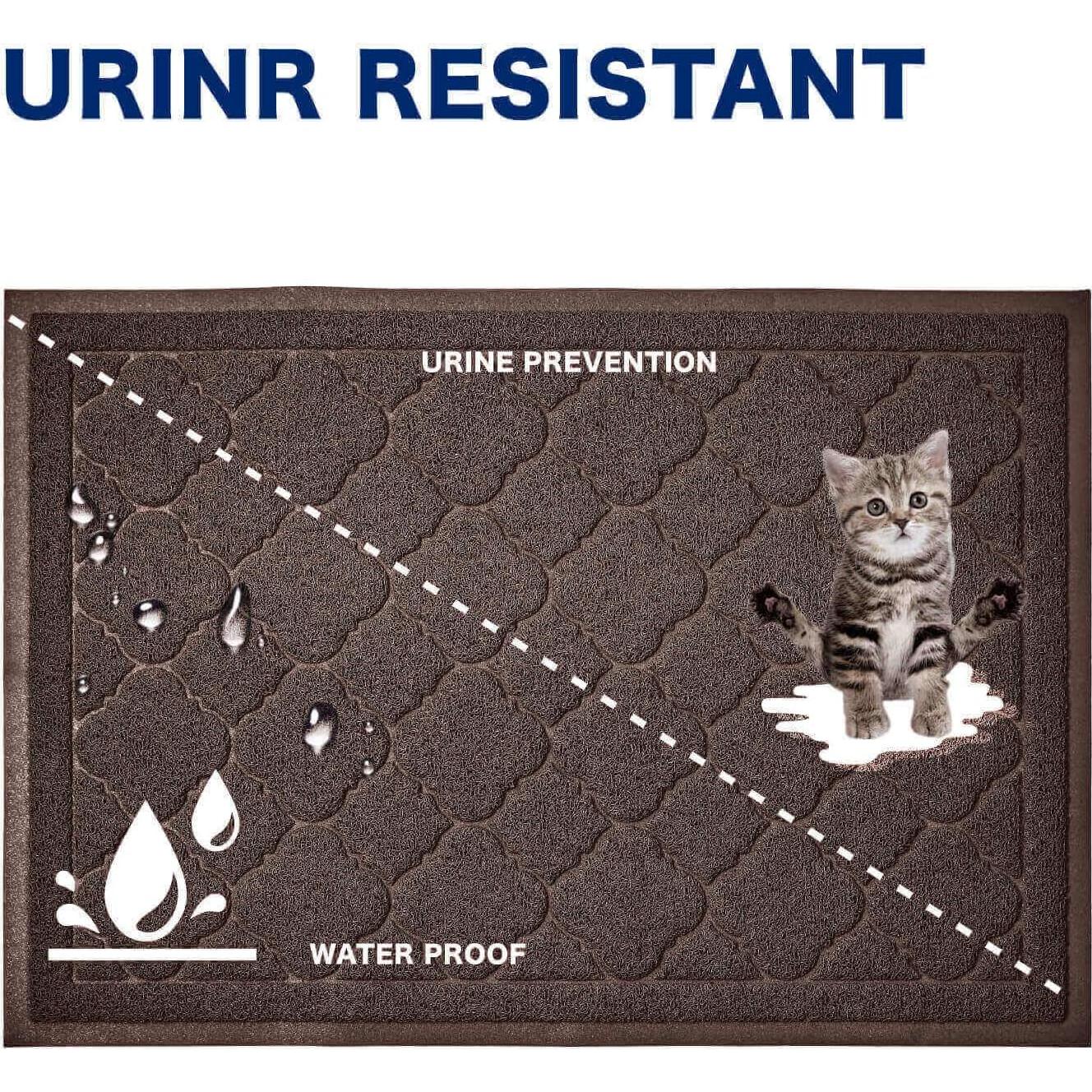 Alfombrilla para Caja de Arena WePet XXL Marrón 119x91 cm