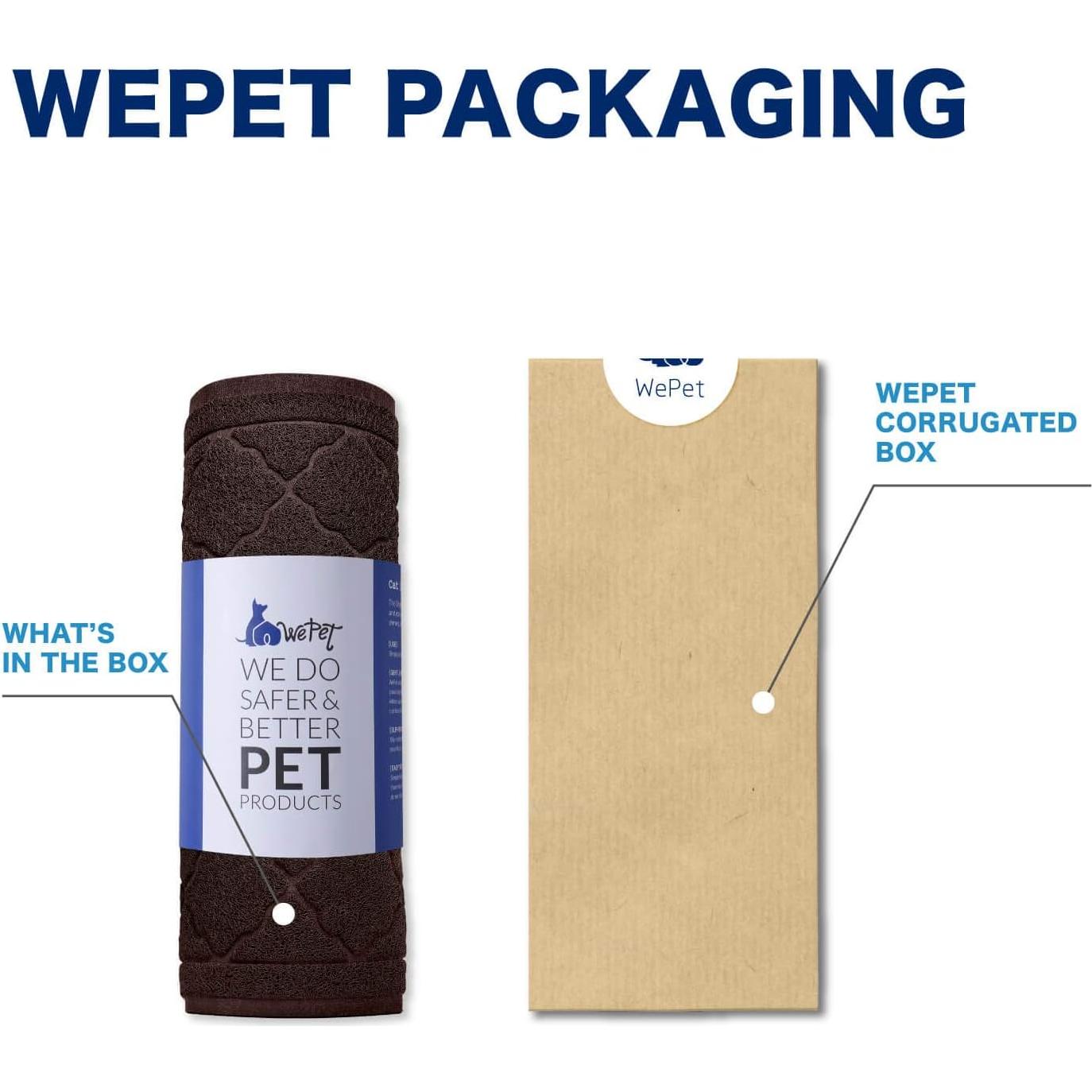 Alfombrilla para Caja de Arena WePet XXL Marrón 119x91 cm