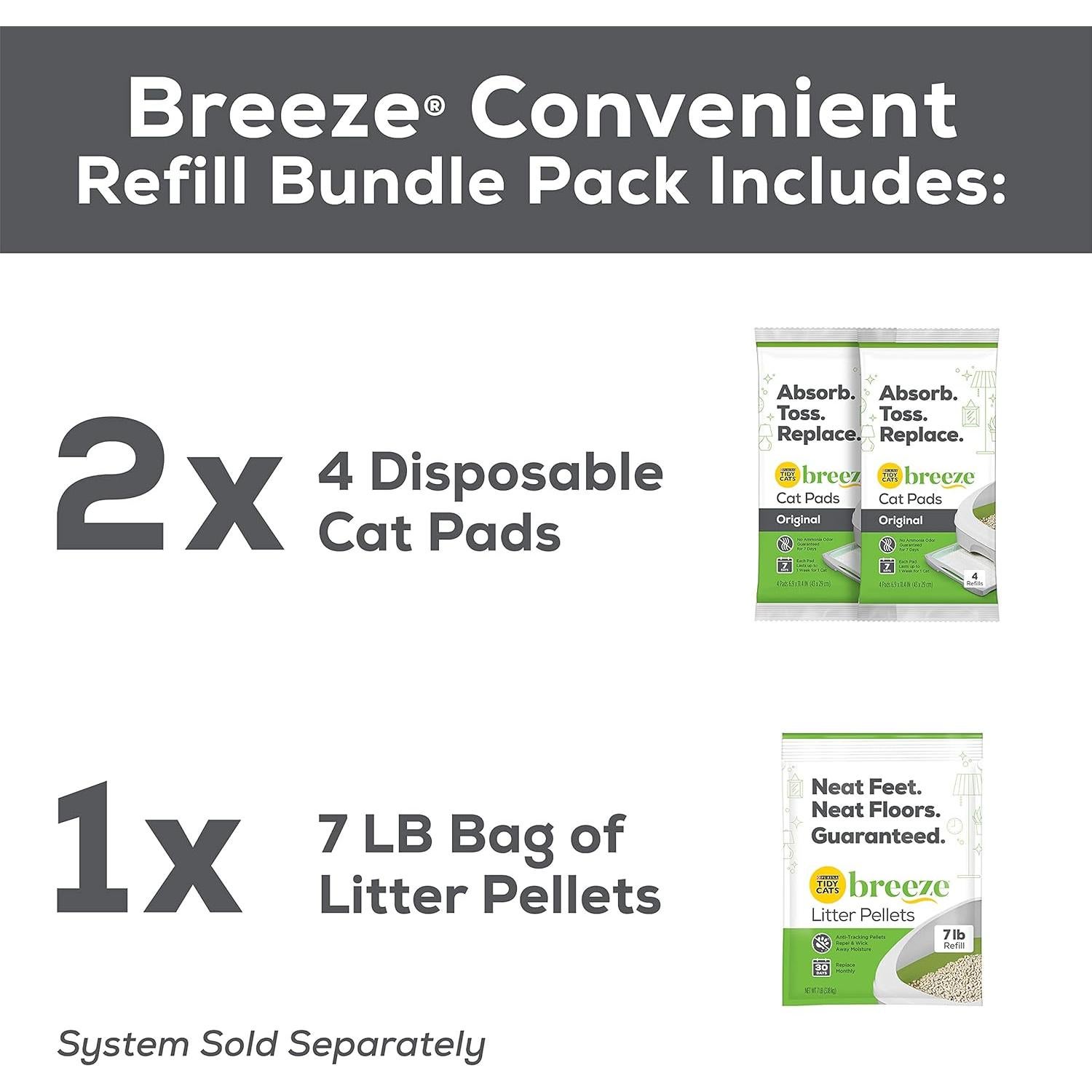 Recarga Purina Tidy Cats Breeze 3.58 kg - Pellets y Almohadillas