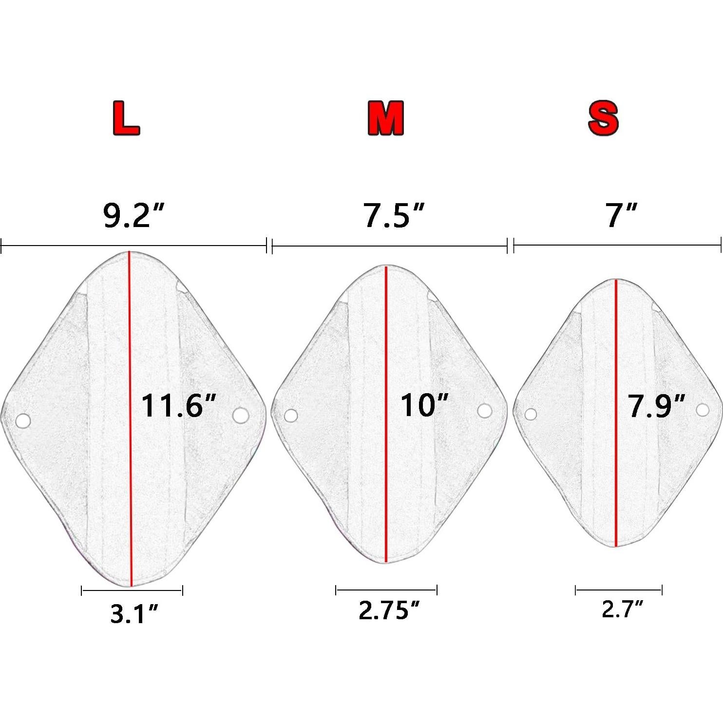 Teamoy Set de 11 Almohadillas Menstruales Reutilizables