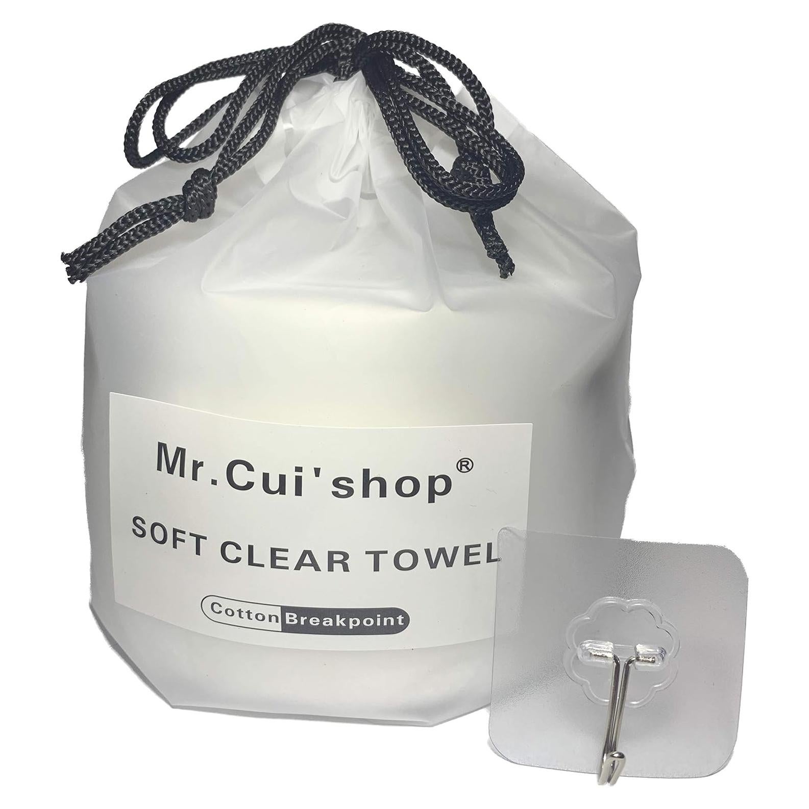 100% Natural Fiber Cloths - Wet or Dry Disposable Clean Face Towel - Makeup Remover - Clean Facial Soft Pads for Sensitive Skin - Water Wipes - Large Volume Cosmetic Pads - 80Pcs/Roll