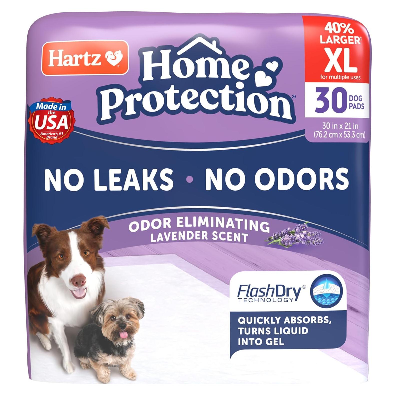 Almohadillas para Perros Hartz 30 Conteo XL Aroma Lavanda